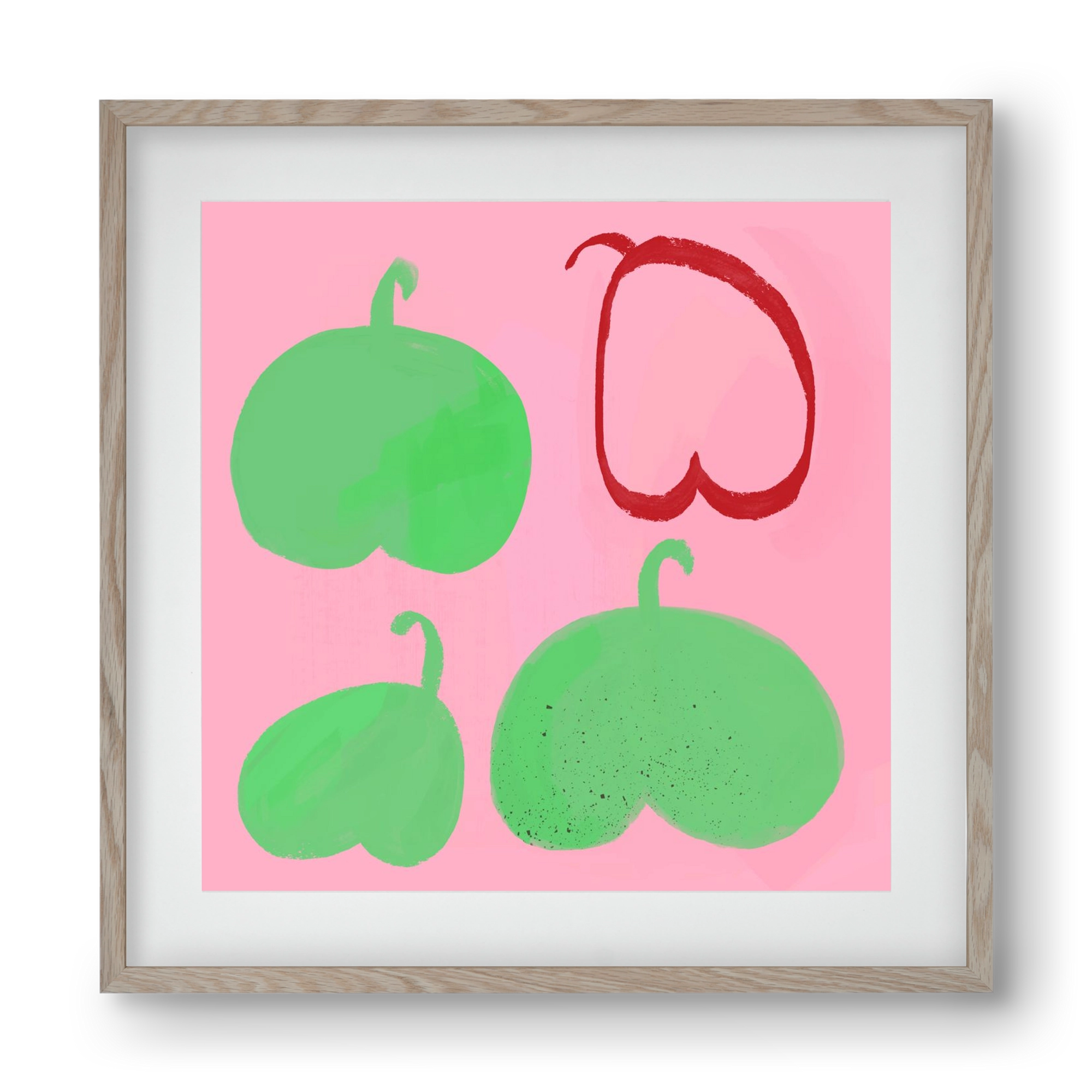 Peras, 40x40 cm (30x30 cm), Tölgy keret, paszpartuval