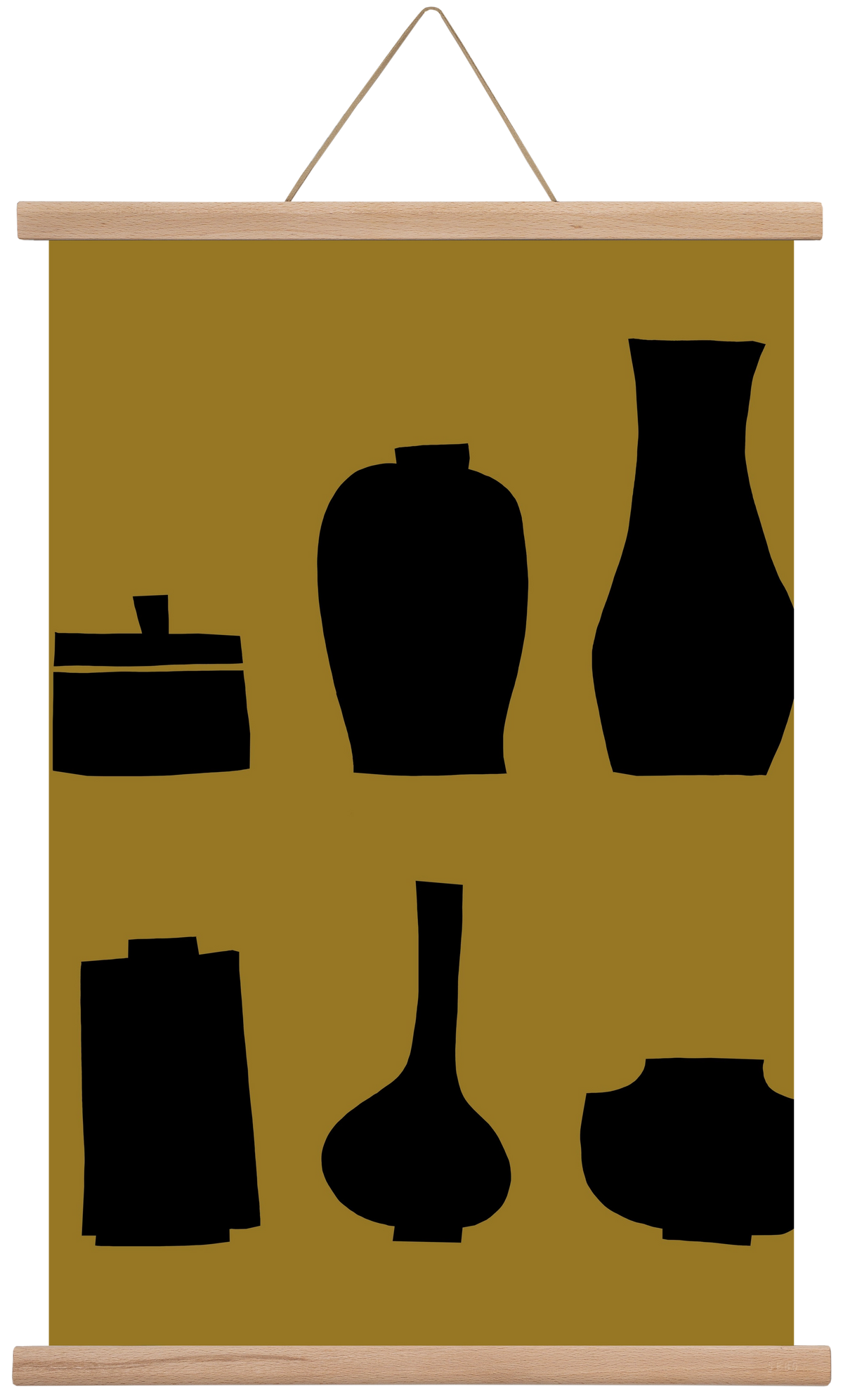 Vases line (ochre), 60x40 cm (60x40 cm), Tölgy akasztó