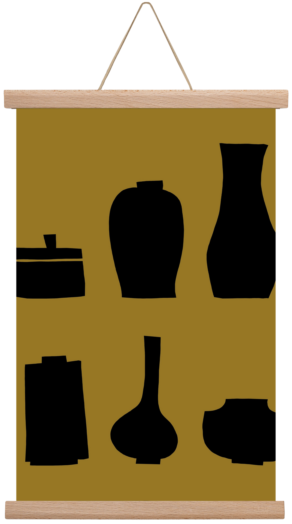 Vases line (ochre), 45x30 cm (45x30 cm), Tölgy akasztó