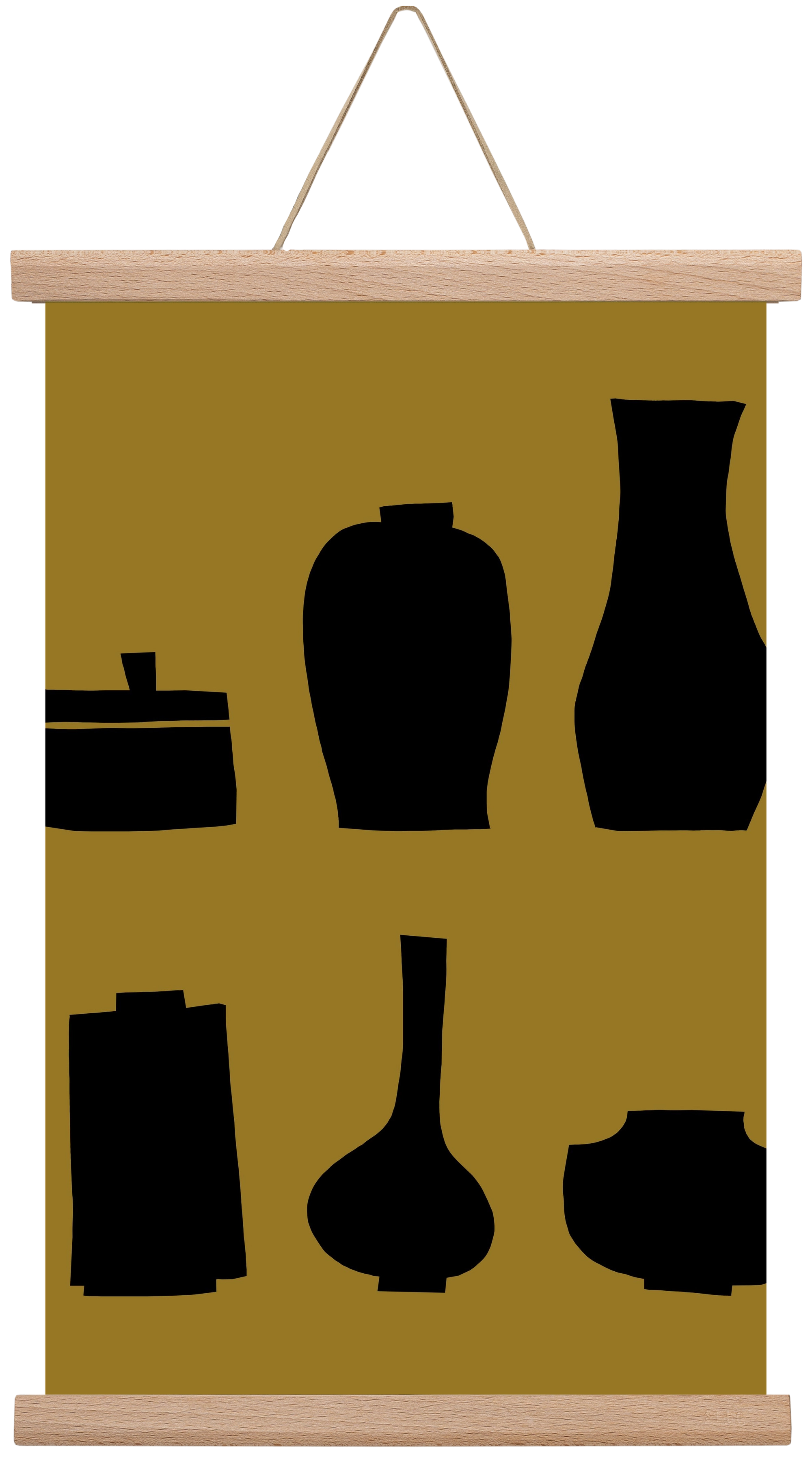 Vases line (ochre), 45x30 cm (45x30 cm), Tölgy akasztó