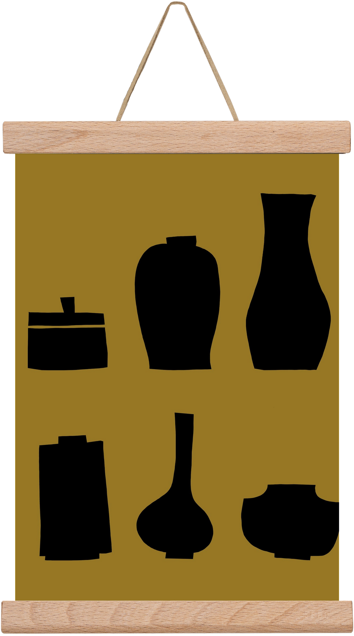 Vases line (ochre), 30x20 cm (30x20 cm), Tölgy akasztó