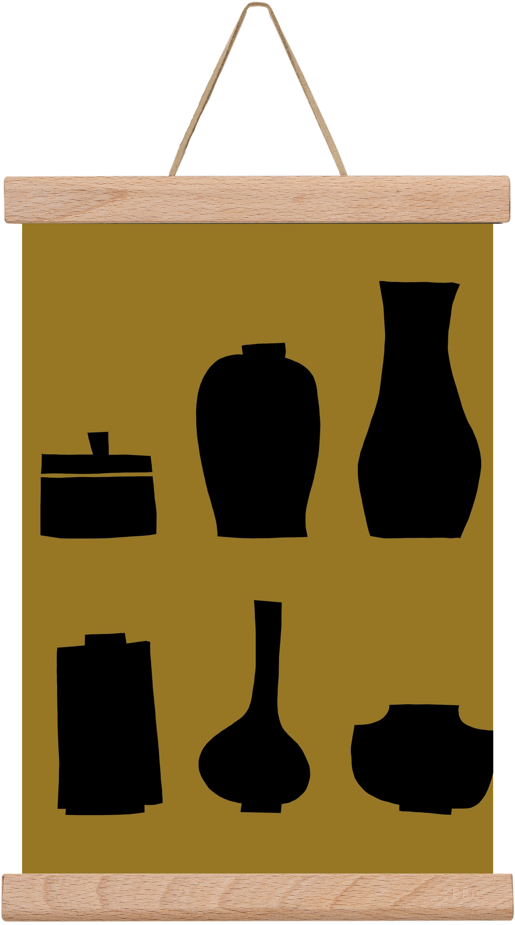 Vases line (ochre), 30x20 cm (30x20 cm), Tölgy akasztó