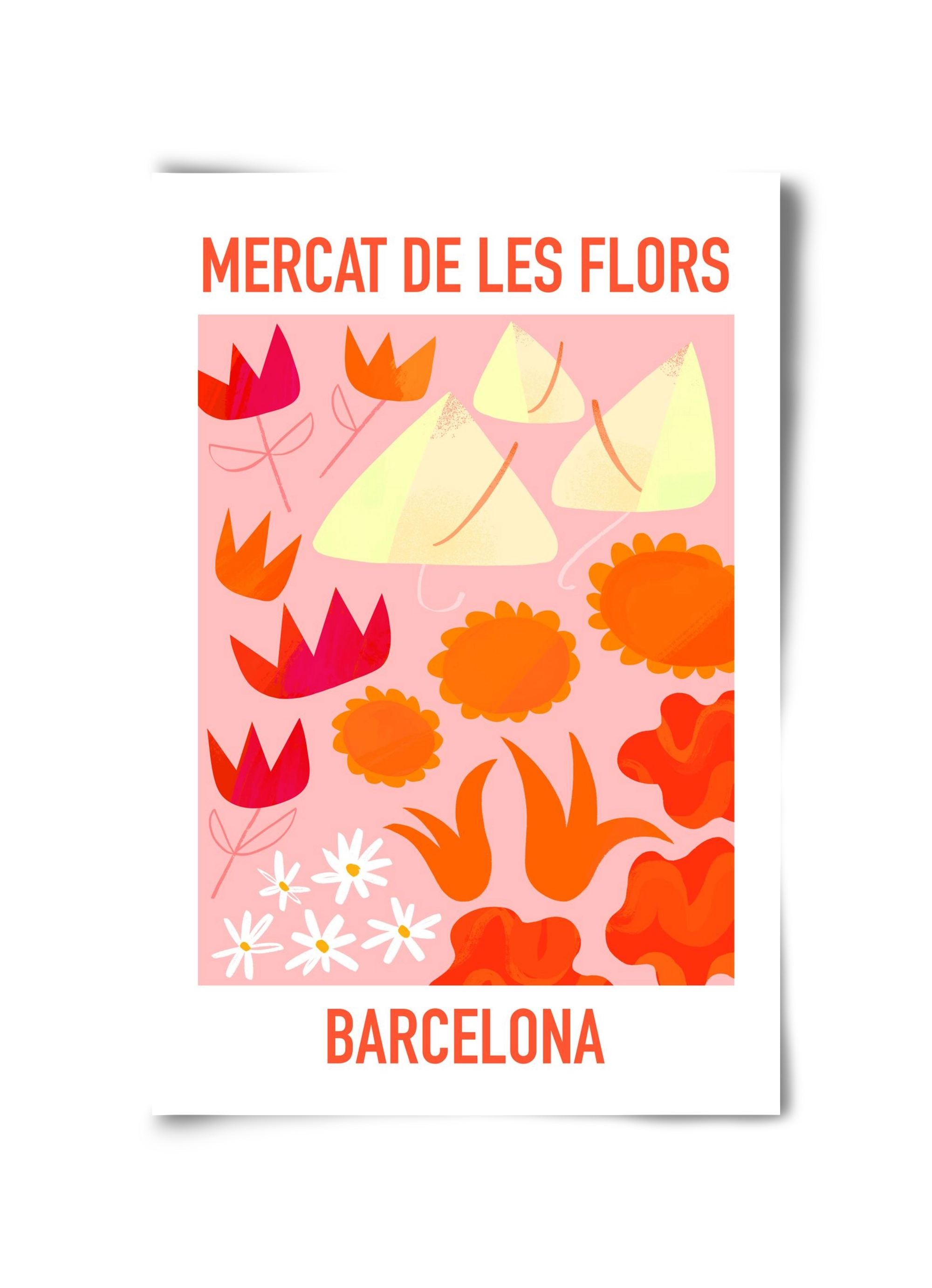 Flower Market Barcelona, 30x45 cm, Keret nélkül
