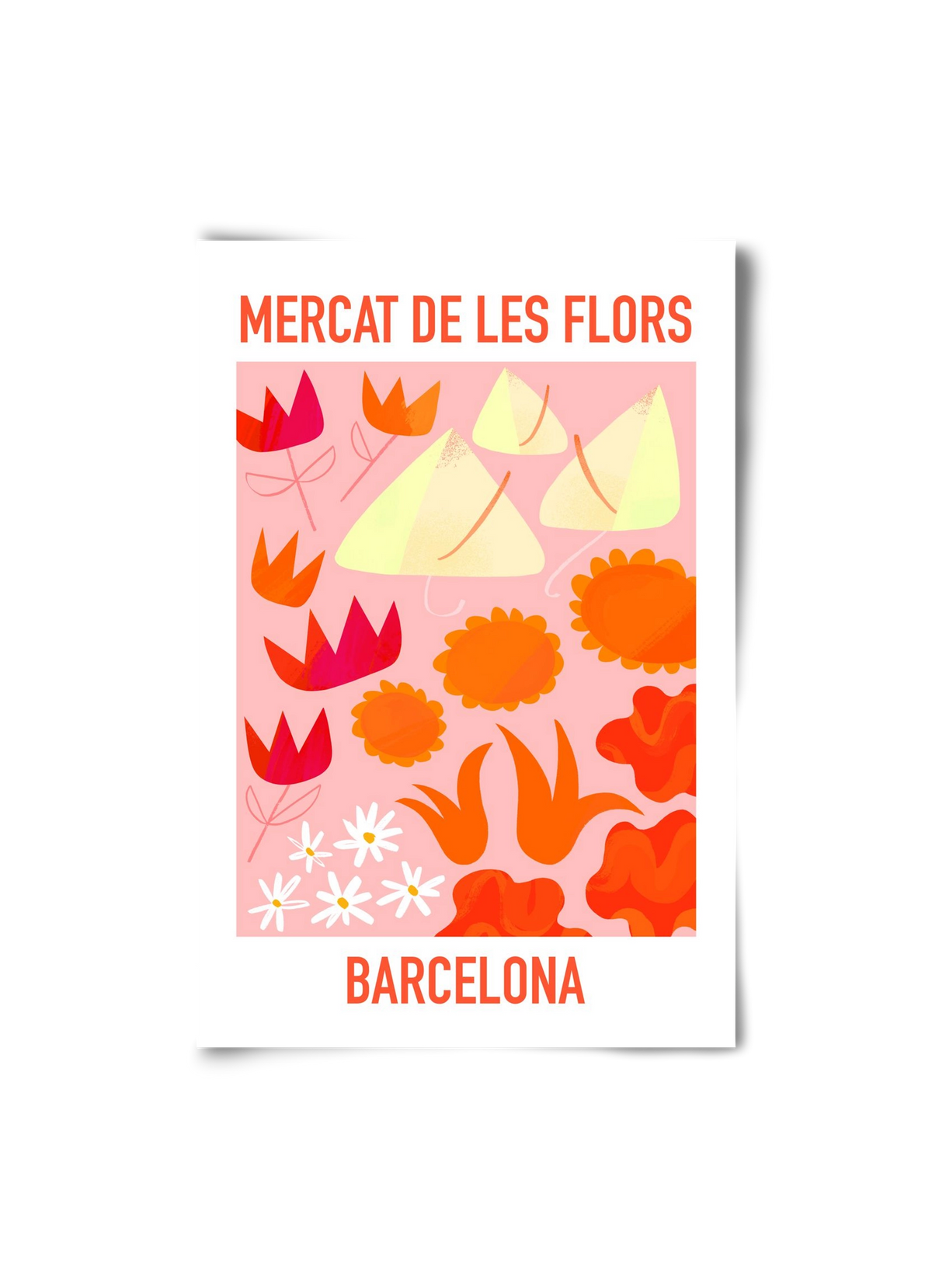 Flower Market Barcelona, 20x30 cm, Keret nélkül