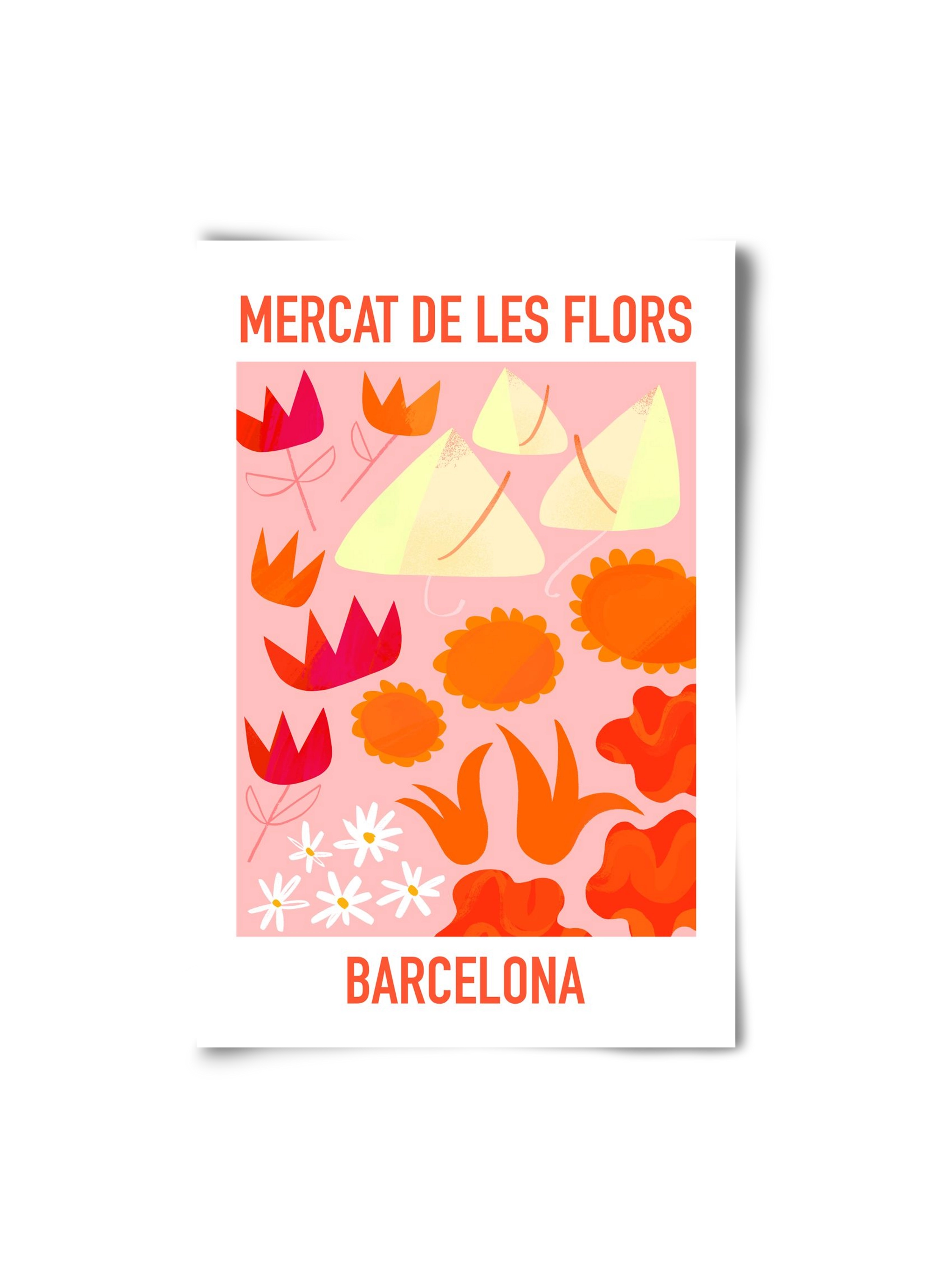 Flower Market Barcelona, 20x30 cm, Keret nélkül
