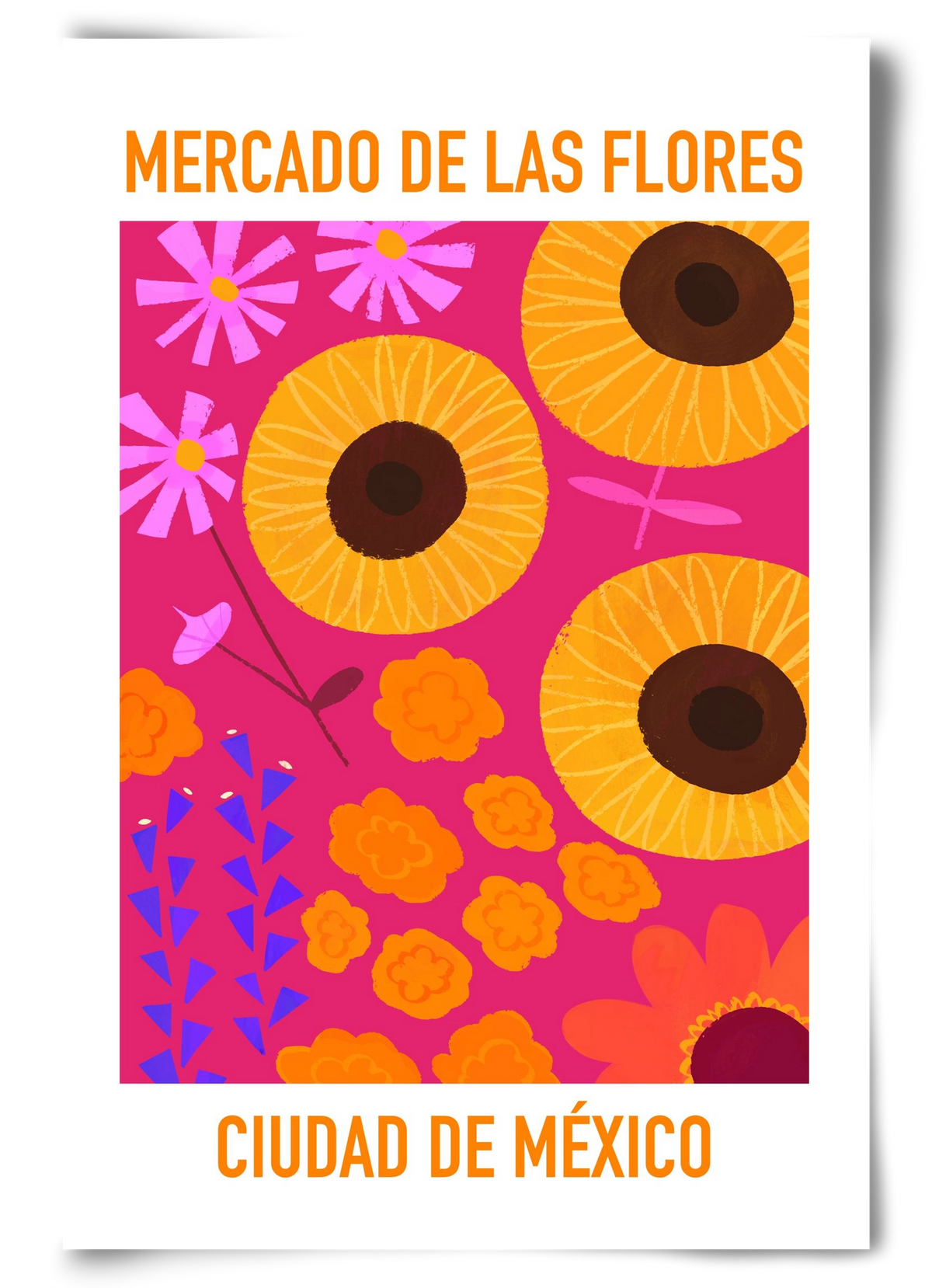 Flower Market Ciudad de México, 60x90 cm, Keret nélkül