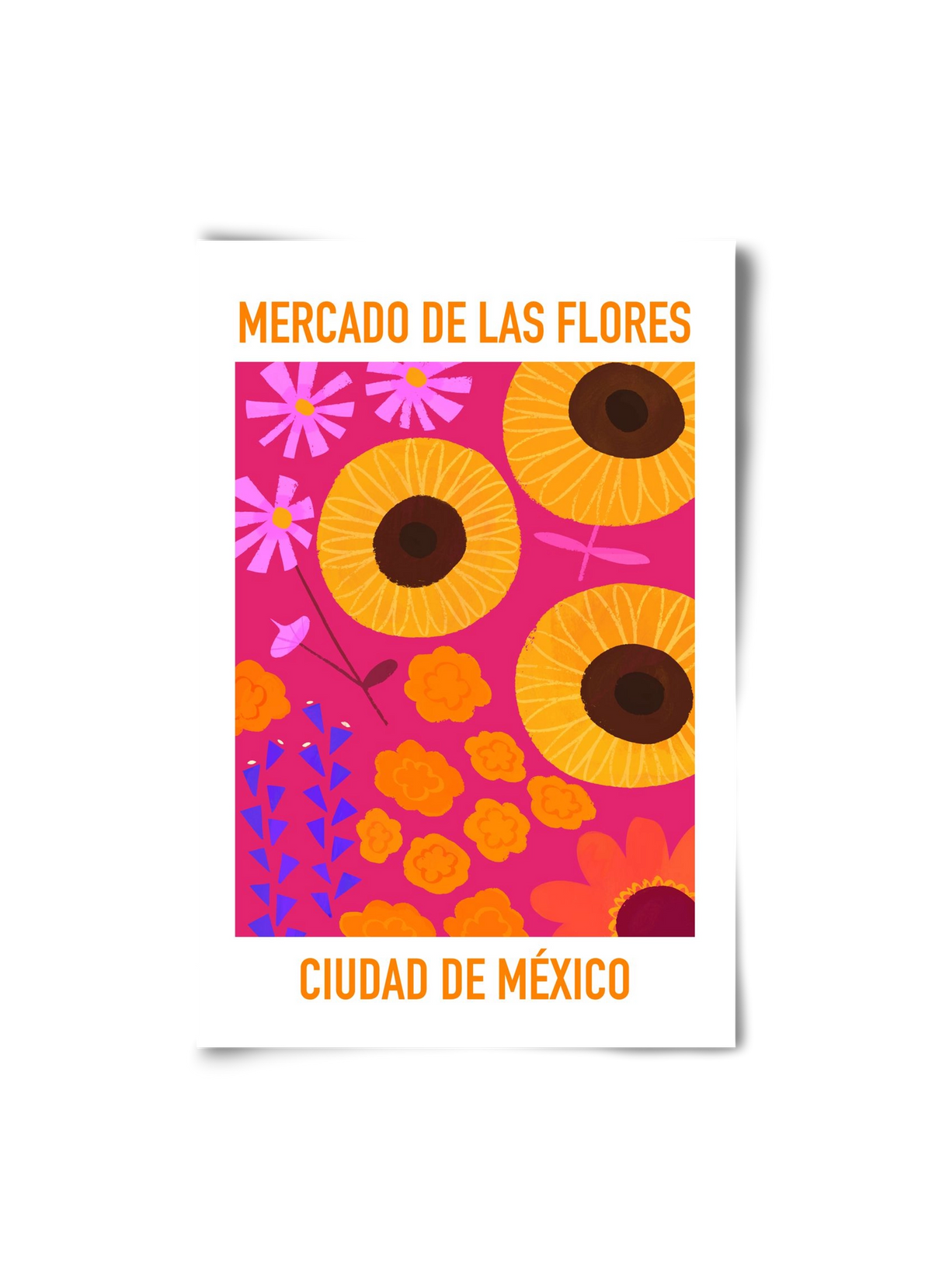 Flower Market Ciudad de México, 20x30 cm, Keret nélkül