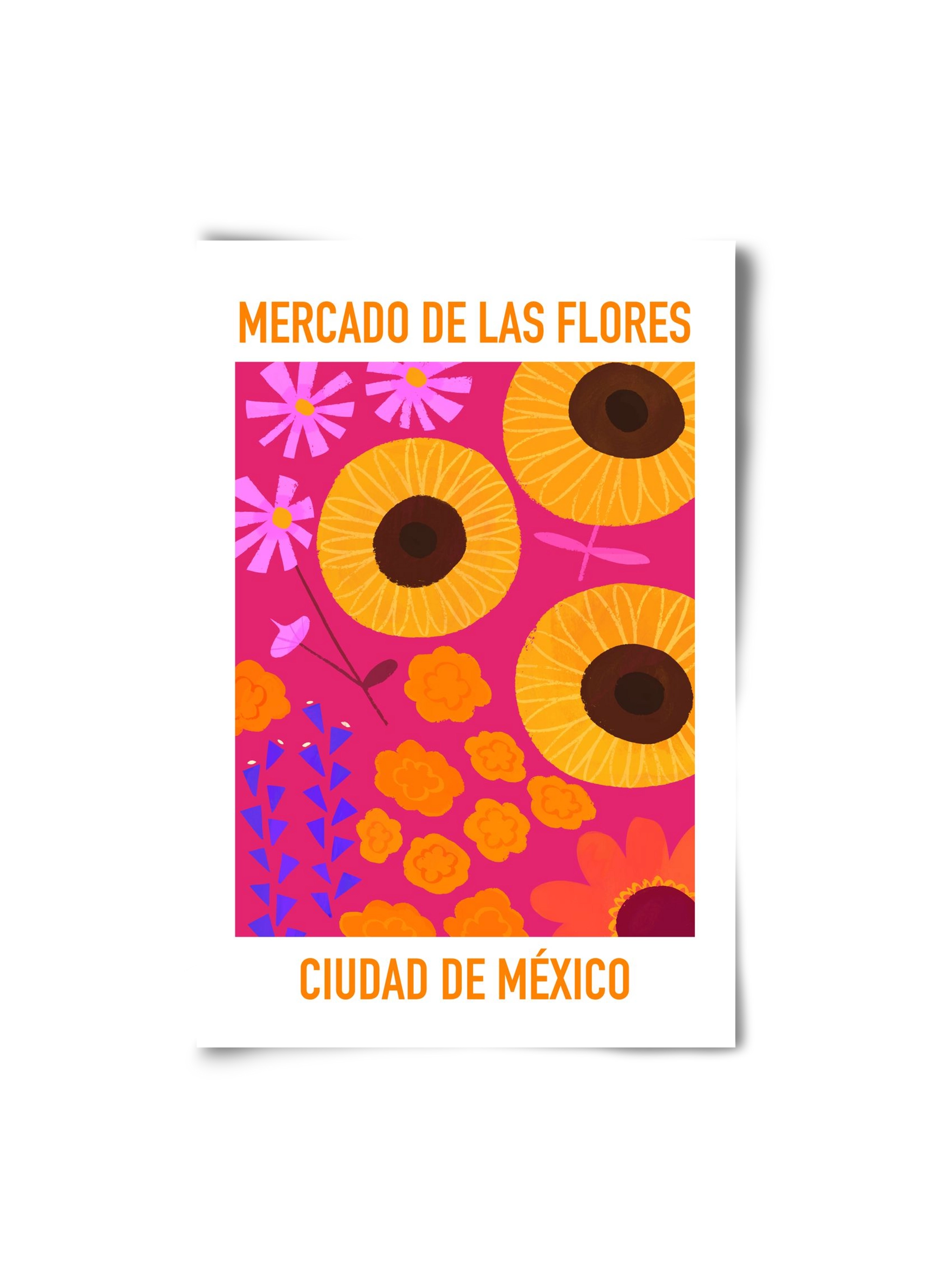 Flower Market Ciudad de México, 20x30 cm, Keret nélkül