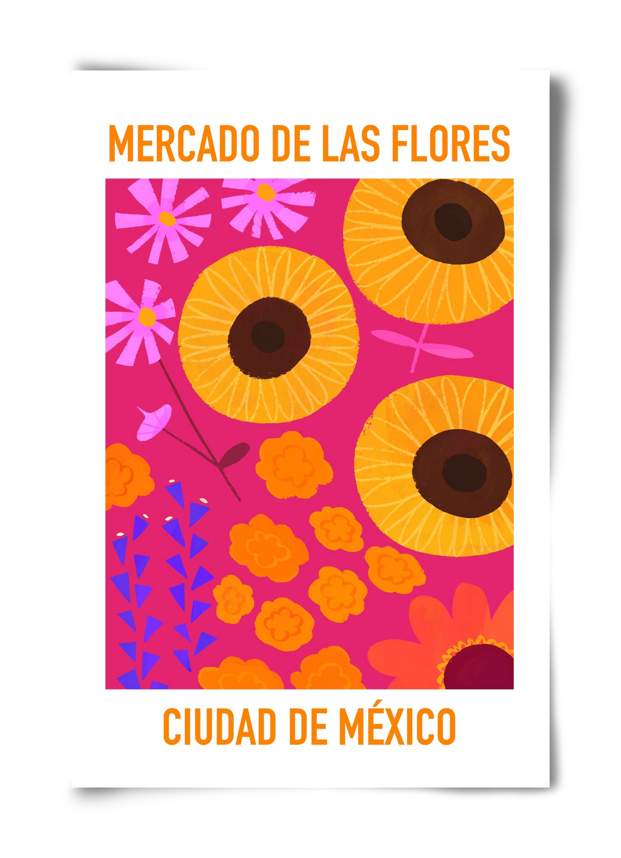 Flower Market Ciudad de México, 40x60 cm, Keret nélkül
