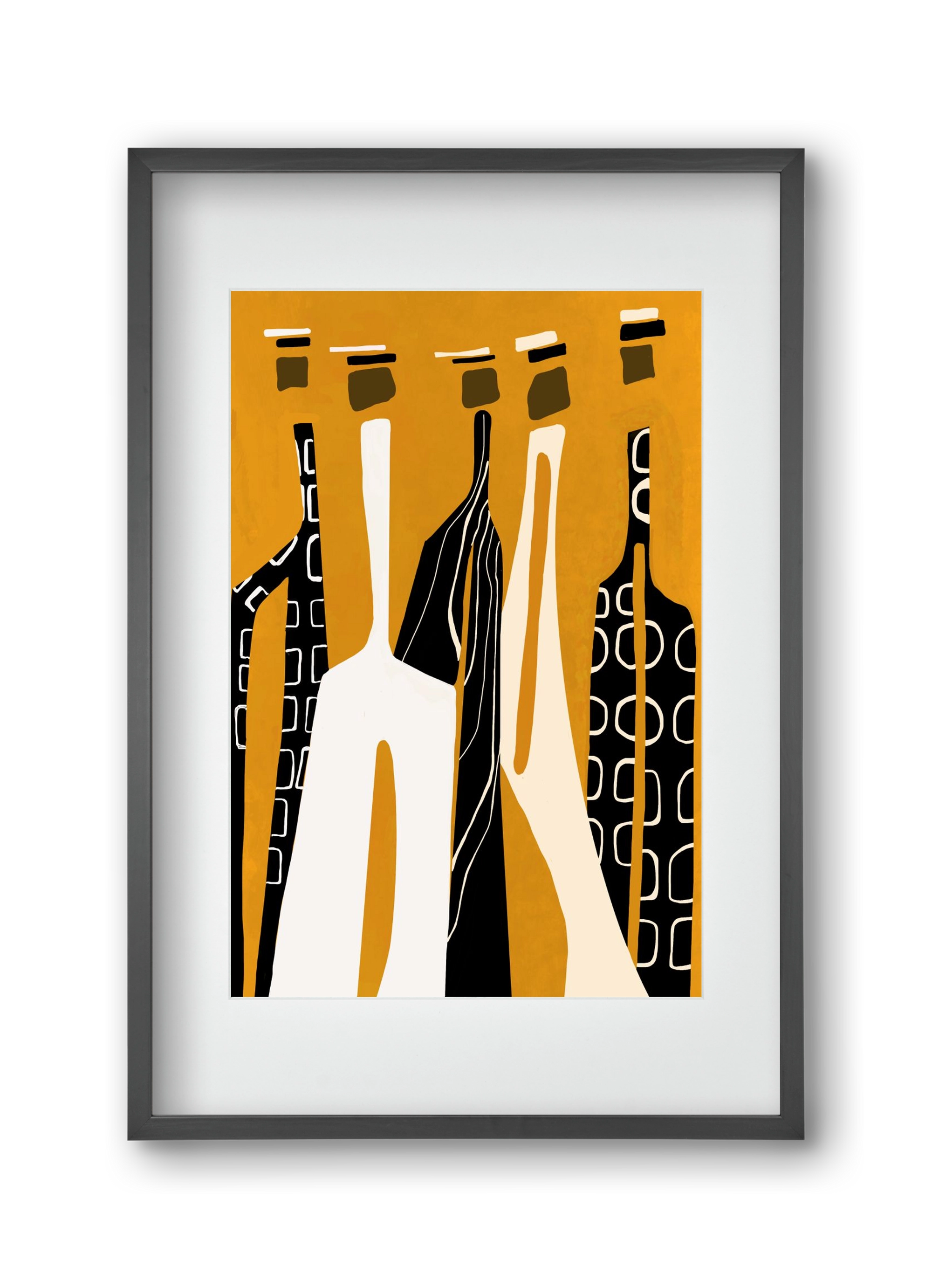 Sahara , 30x45 cm (20x30 cm), Fekete keret, paszpartuval