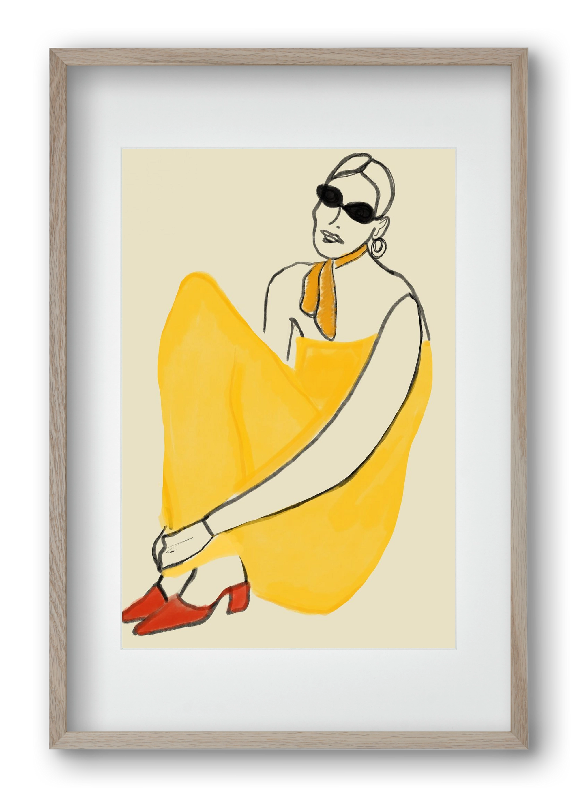 Vivie , 40x60 cm (30x45 cm), Tölgy keret, paszpartuval