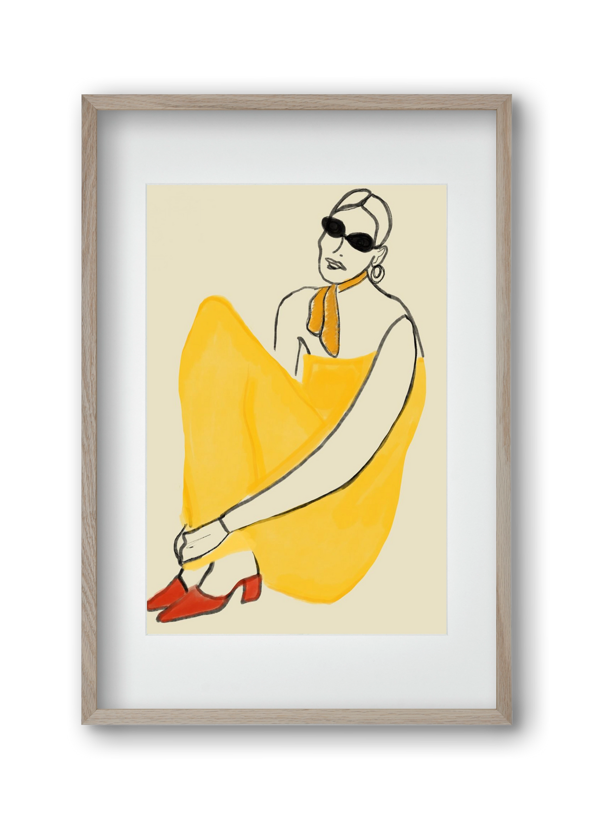 Vivie , 30x45 cm (20x30 cm), Tölgy keret, paszpartuval