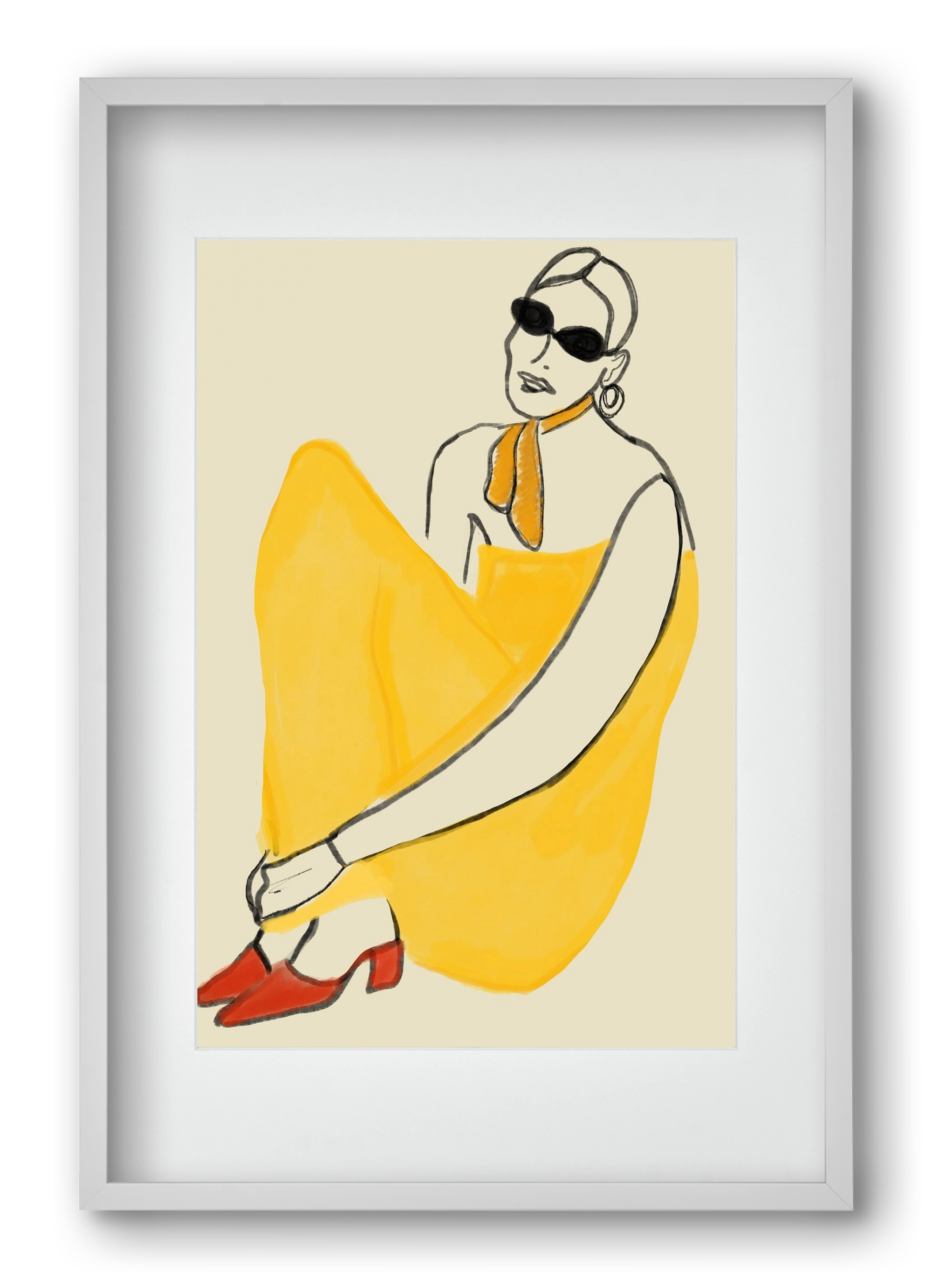 Vivie , 40x60 cm (30x45 cm), Fehér keret, paszpartuval