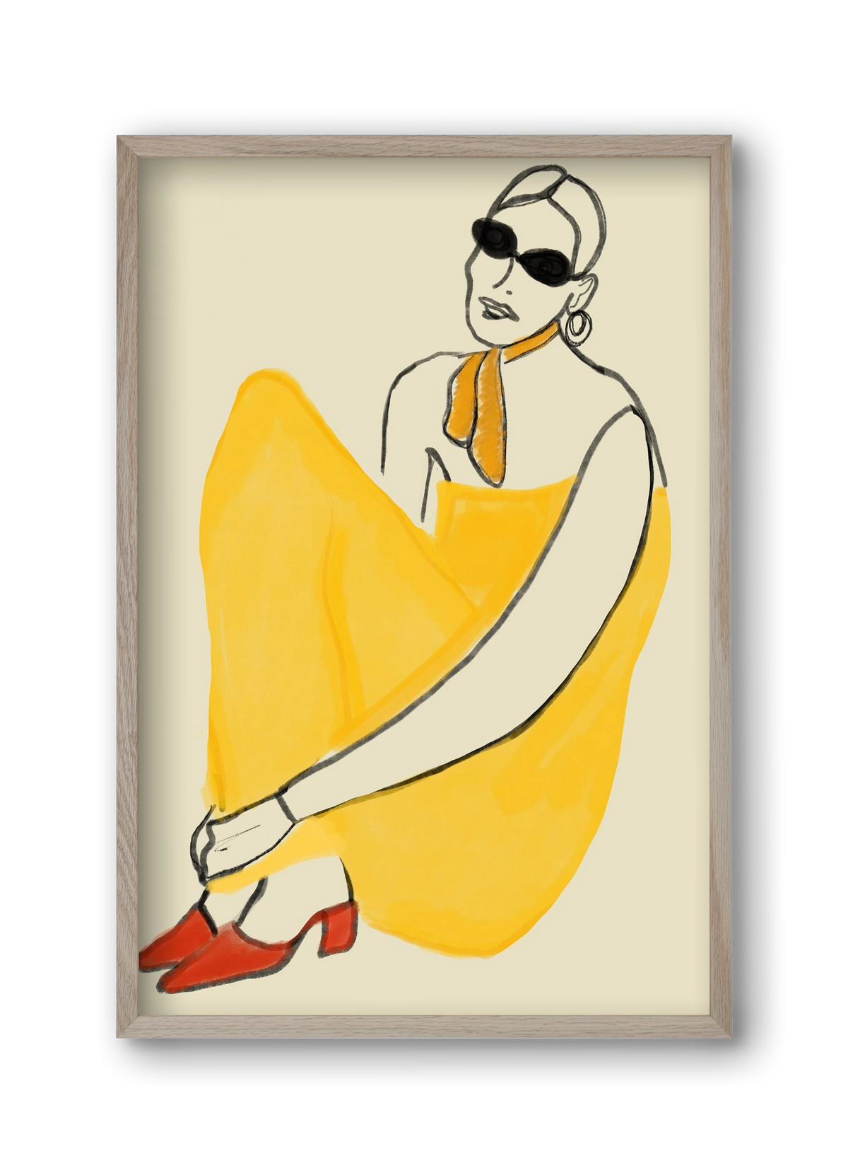 Vivie , 30x45 cm (30x45 cm), Tölgy keret