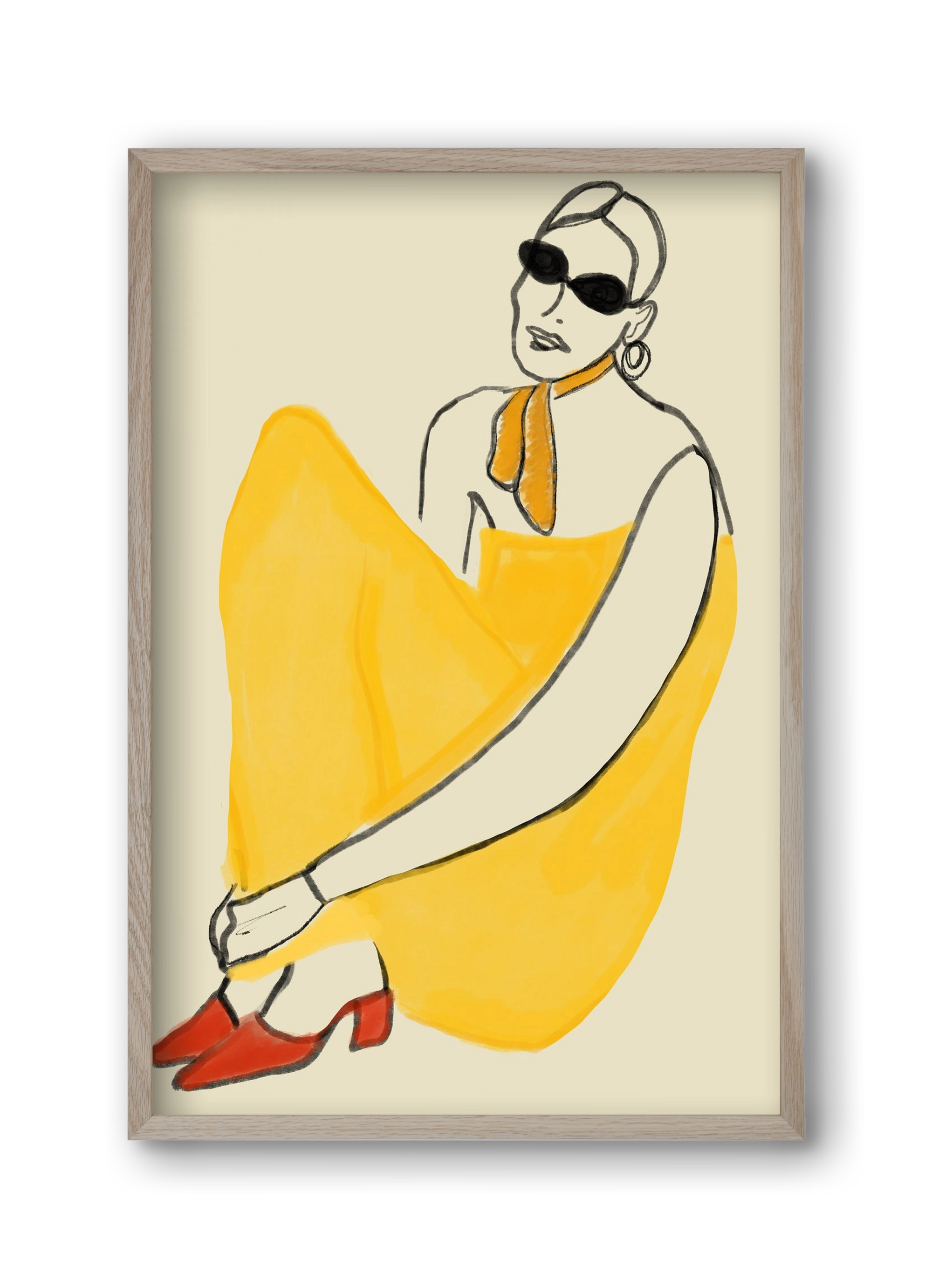 Vivie , 30x45 cm (30x45 cm), Tölgy keret