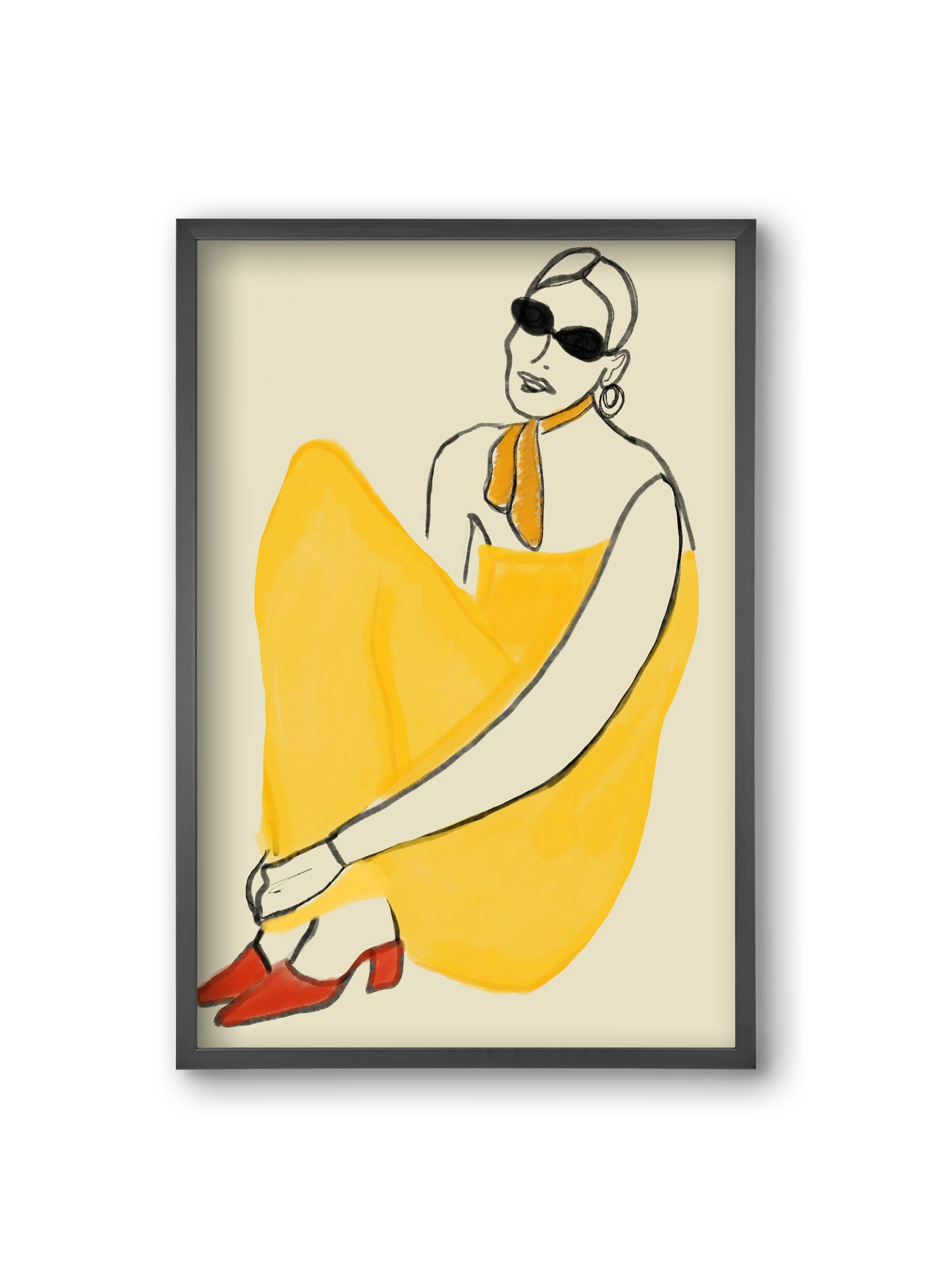 Vivie , 20x30 cm (20x30 cm), Fekete keret