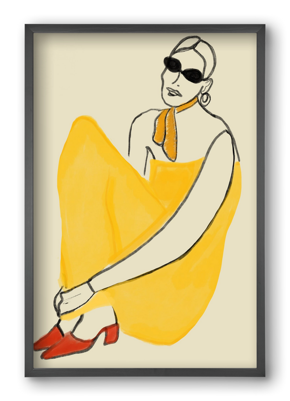 Vivie , 40x60 cm (40x60 cm), Fekete keret