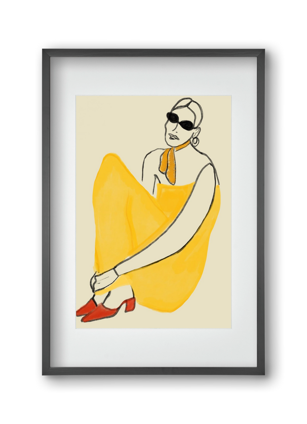 Vivie , 30x45 cm (20x30 cm), Fekete keret, paszpartuval