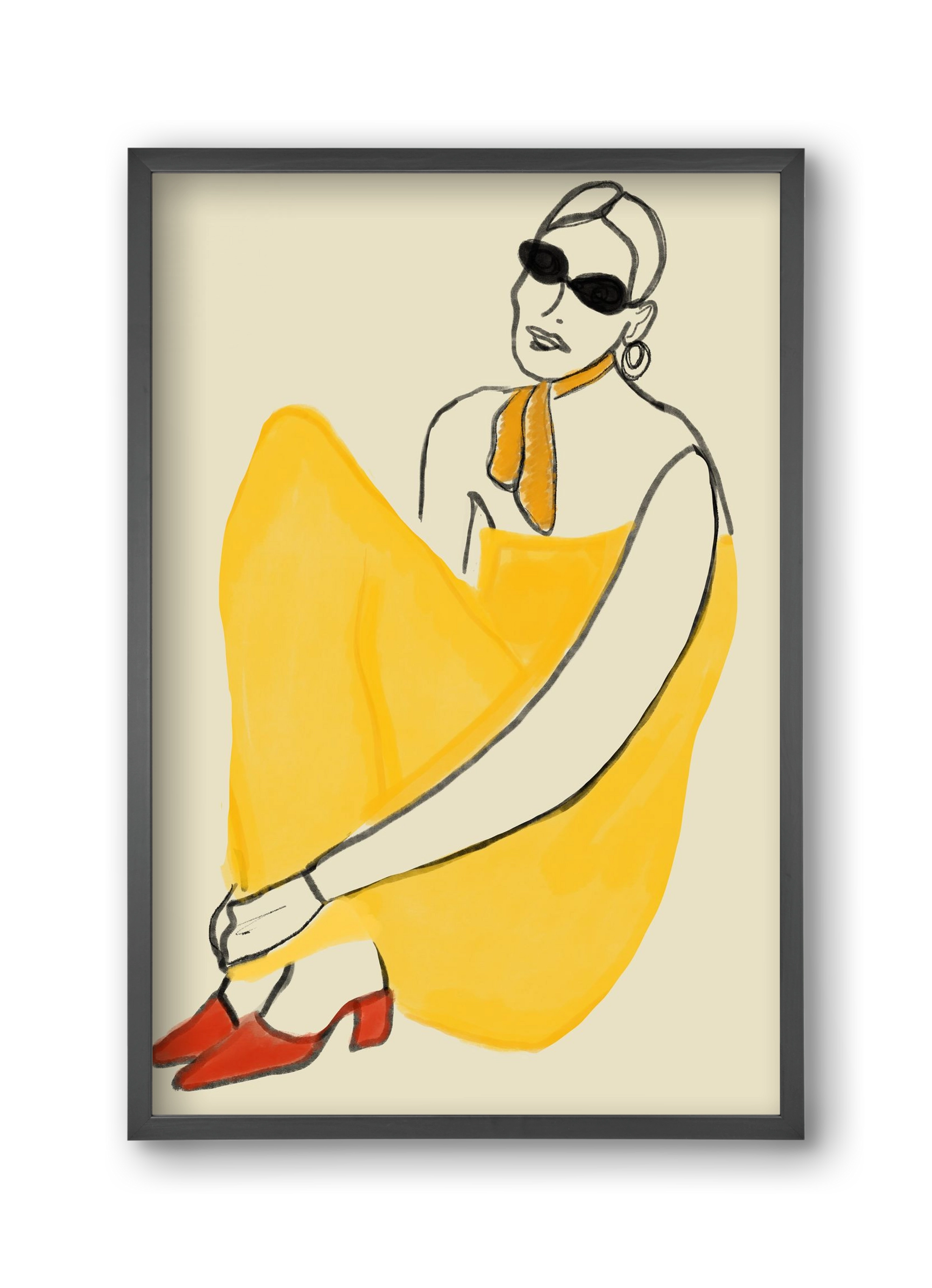 Vivie , 30x45 cm (30x45 cm), Fekete keret