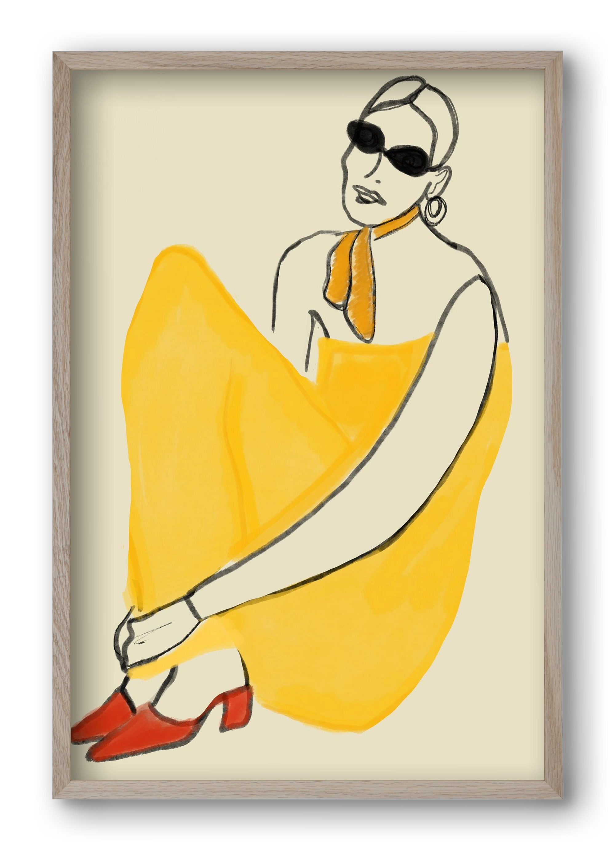 Vivie , 40x60 cm (40x60 cm), Tölgy keret