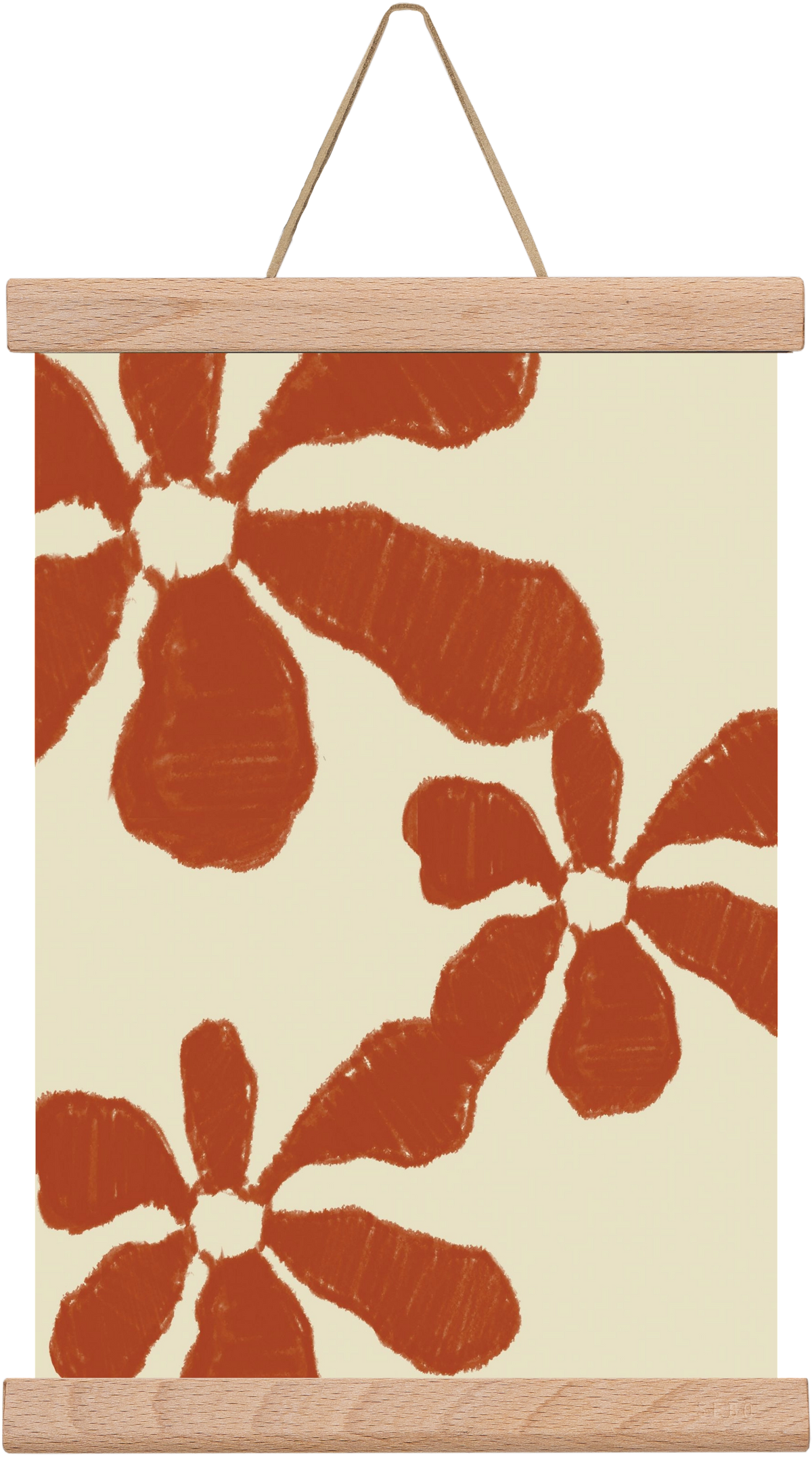 Terracotta flowers , 20x30 cm (20x30 cm), Tölgy akasztó