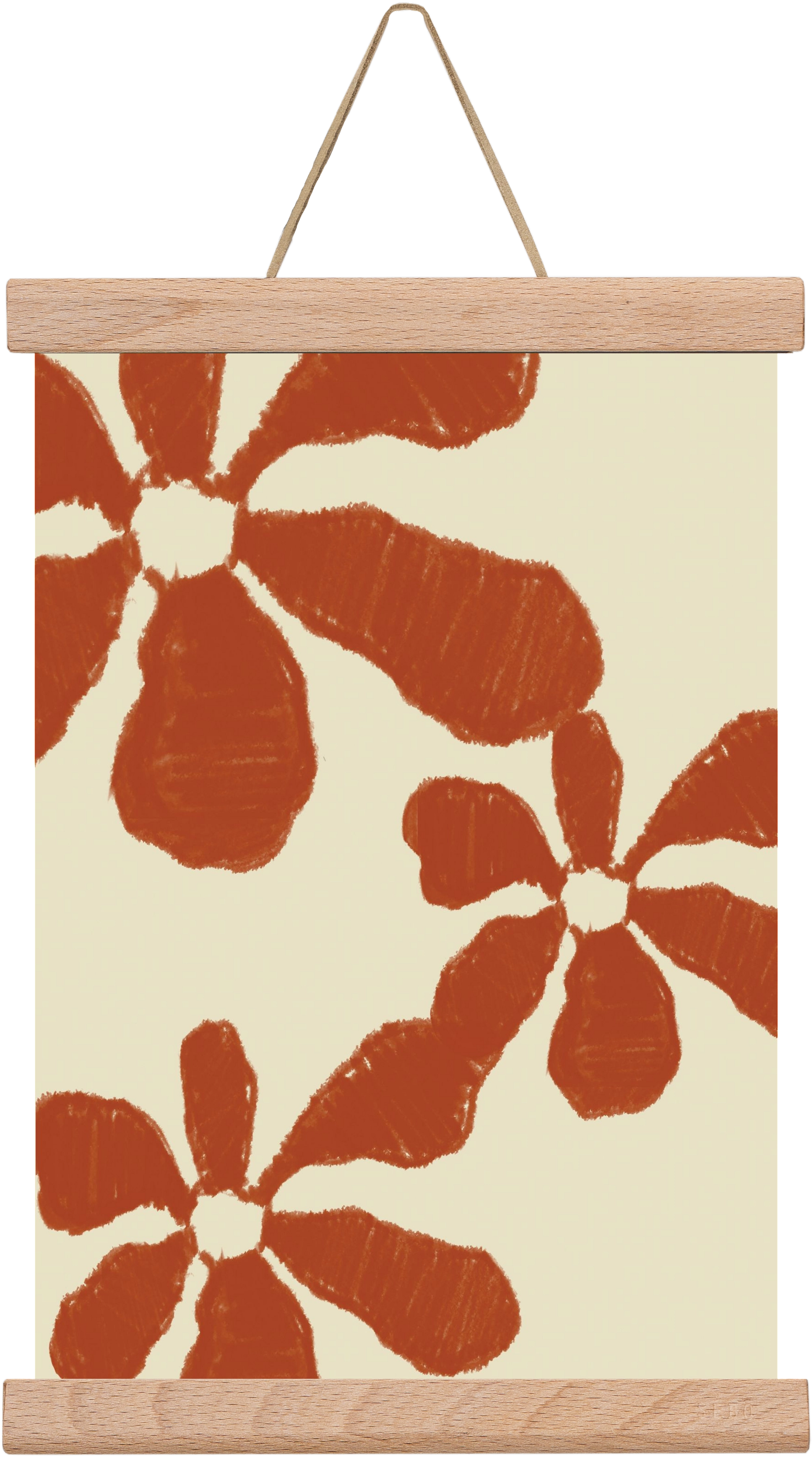 Terracotta flowers , 20x30 cm (20x30 cm), Tölgy akasztó