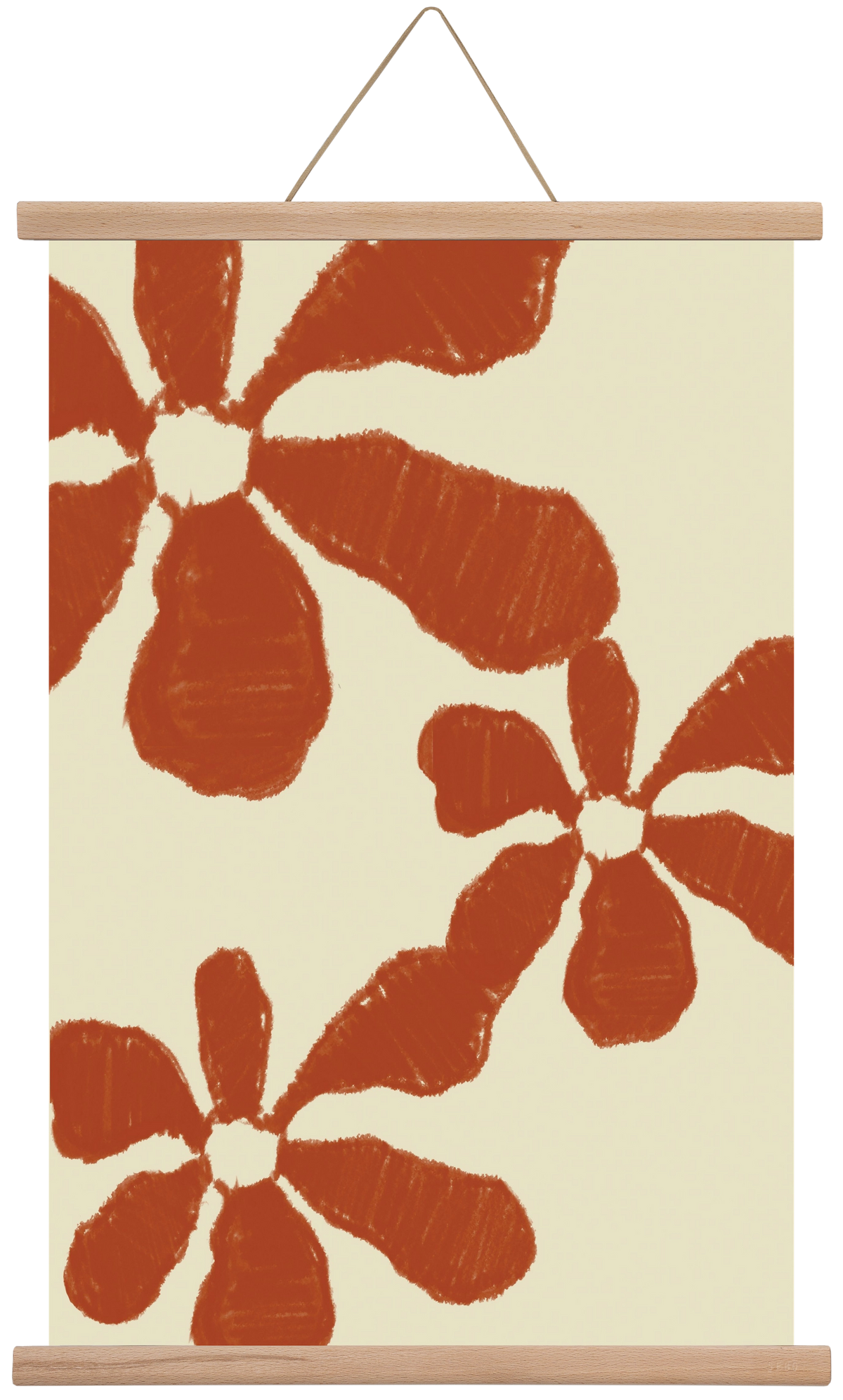 Terracotta flowers , 40x60 cm (40x60 cm), Tölgy akasztó