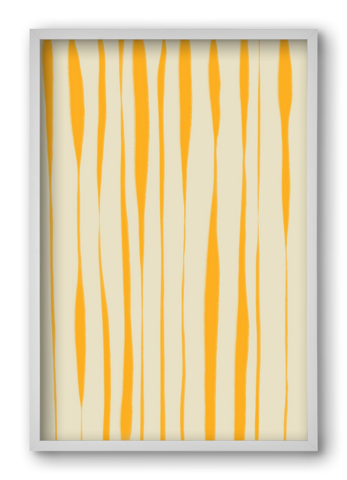 Yellow stripes , 40x60 cm (40x60 cm), Fehér keret
