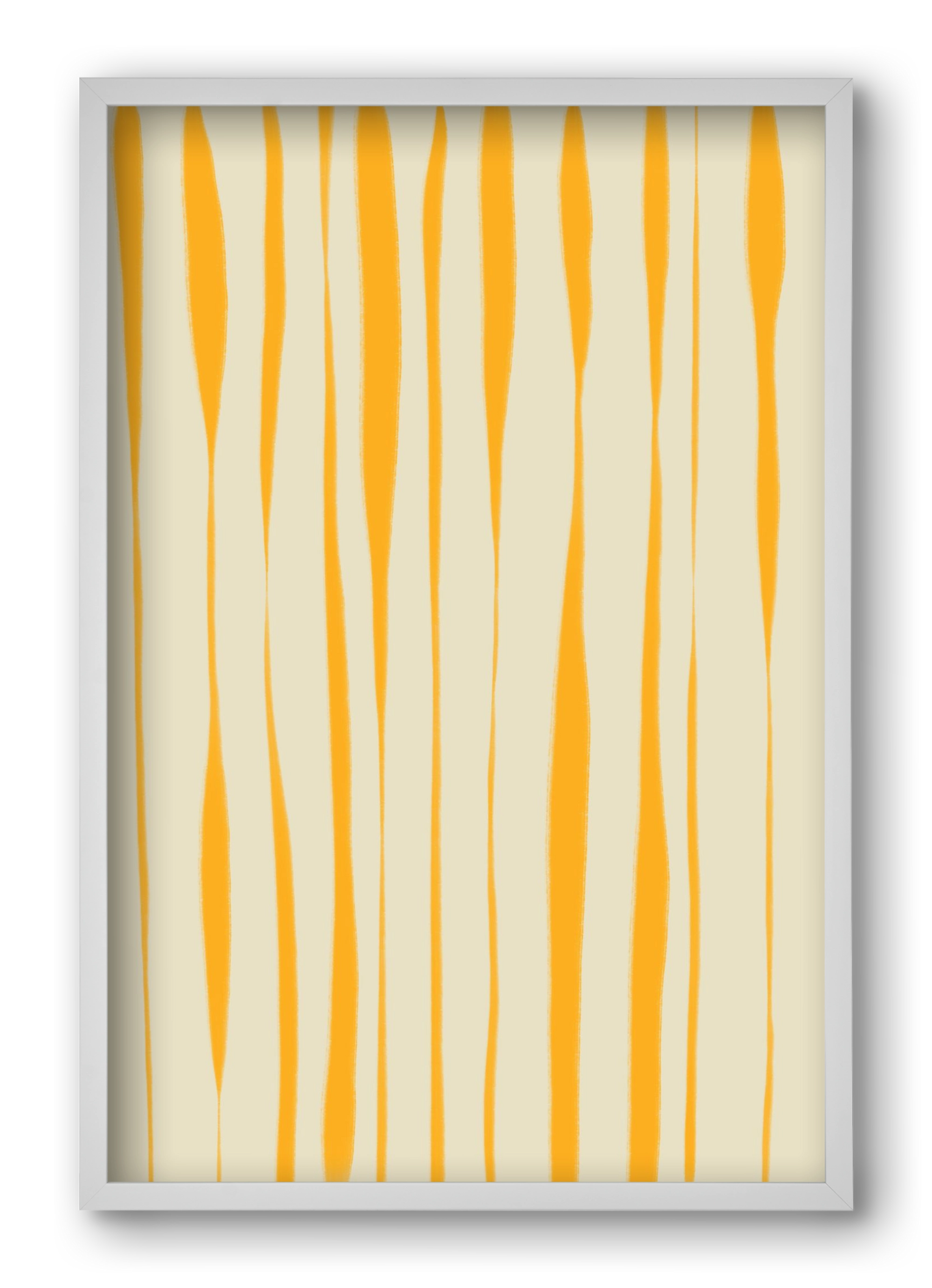 Yellow stripes , 40x60 cm (40x60 cm), Fehér keret