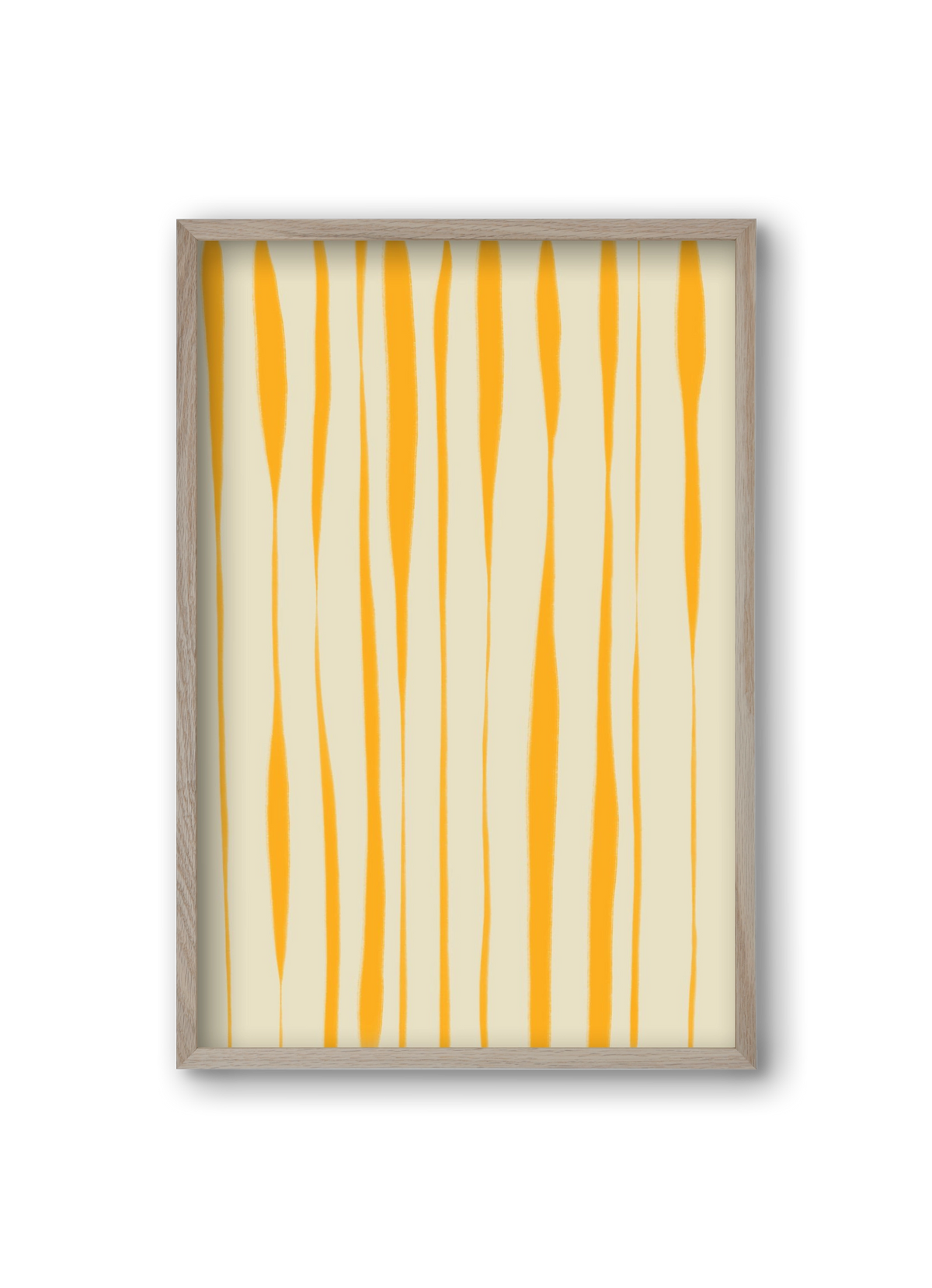 Yellow stripes , 20x30 cm (20x30 cm), Tölgy keret