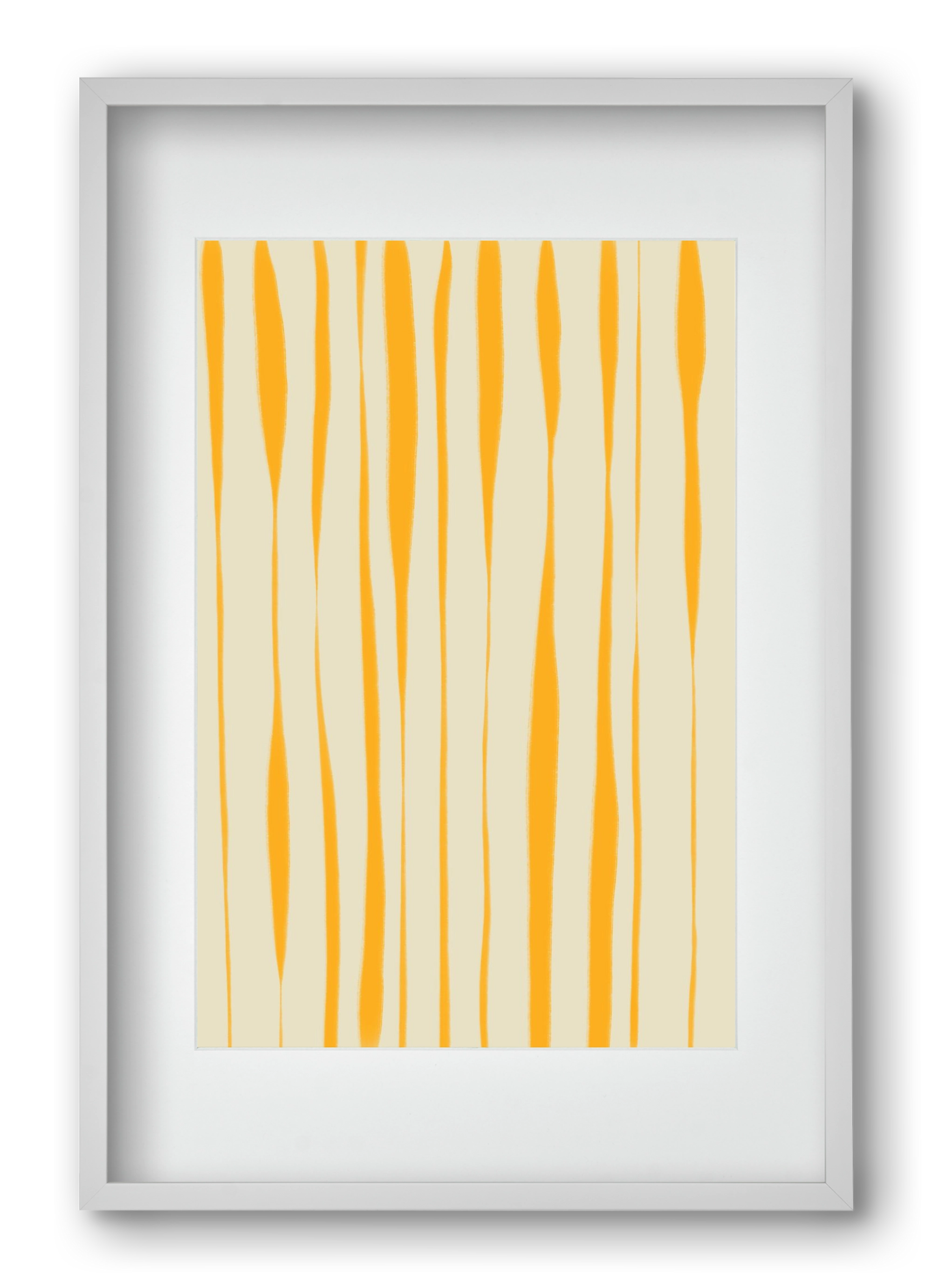 Yellow stripes , 40x60 cm (30x45 cm), Fehér keret, paszpartuval