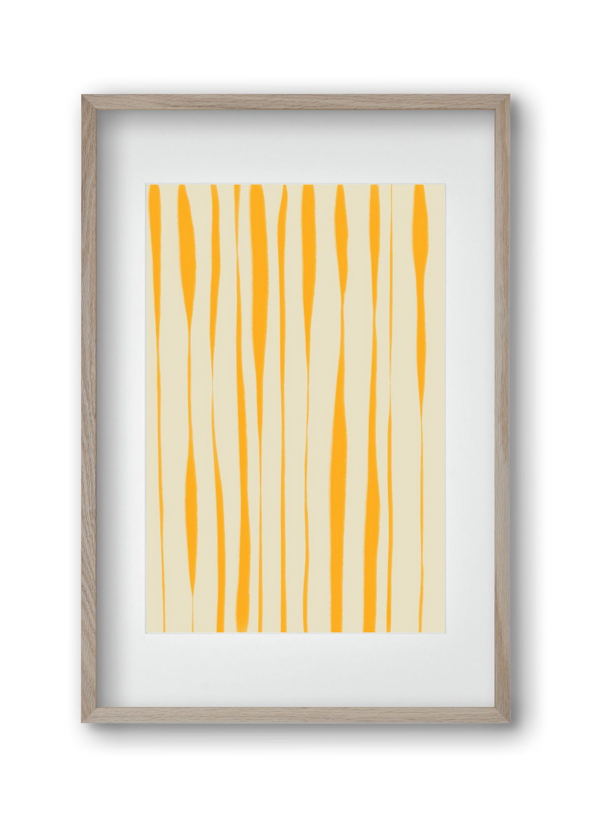 Yellow stripes , 30x45 cm (20x30 cm), Tölgy keret, paszpartuval