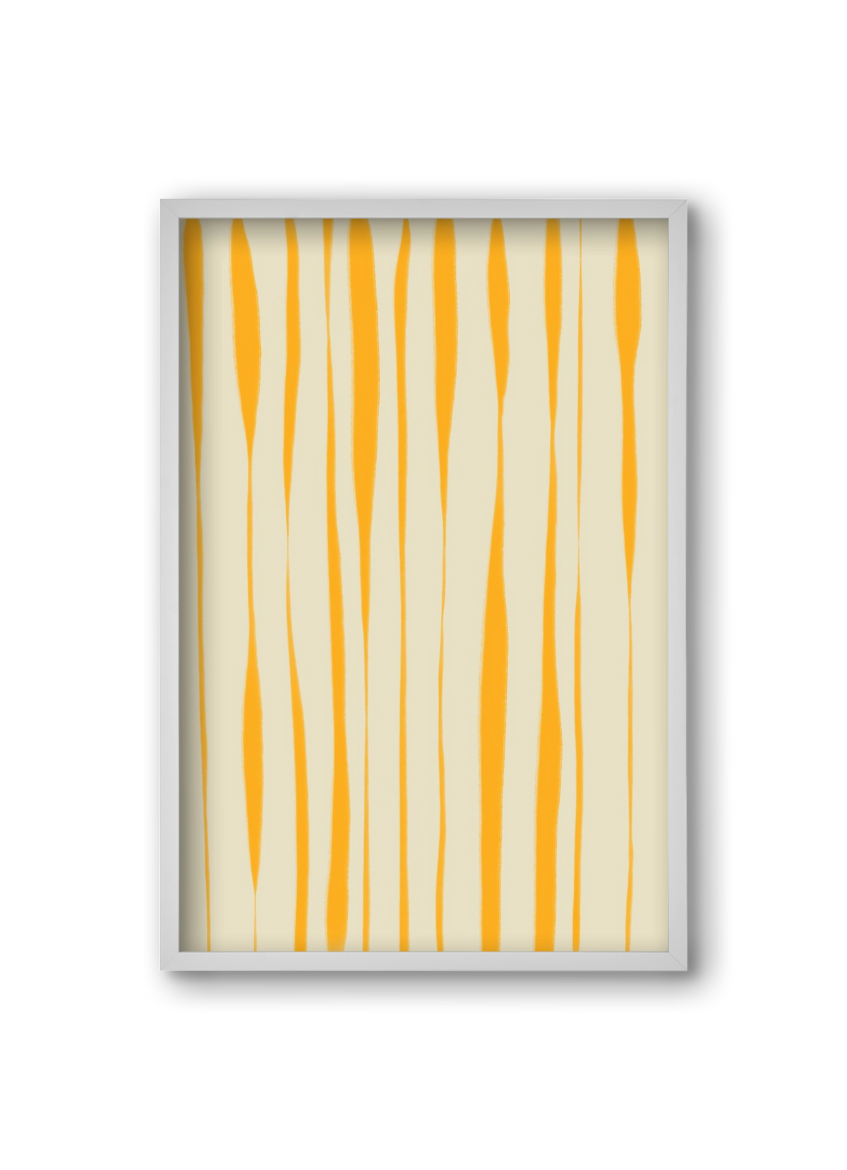 Yellow stripes , 20x30 cm (20x30 cm), Fehér keret
