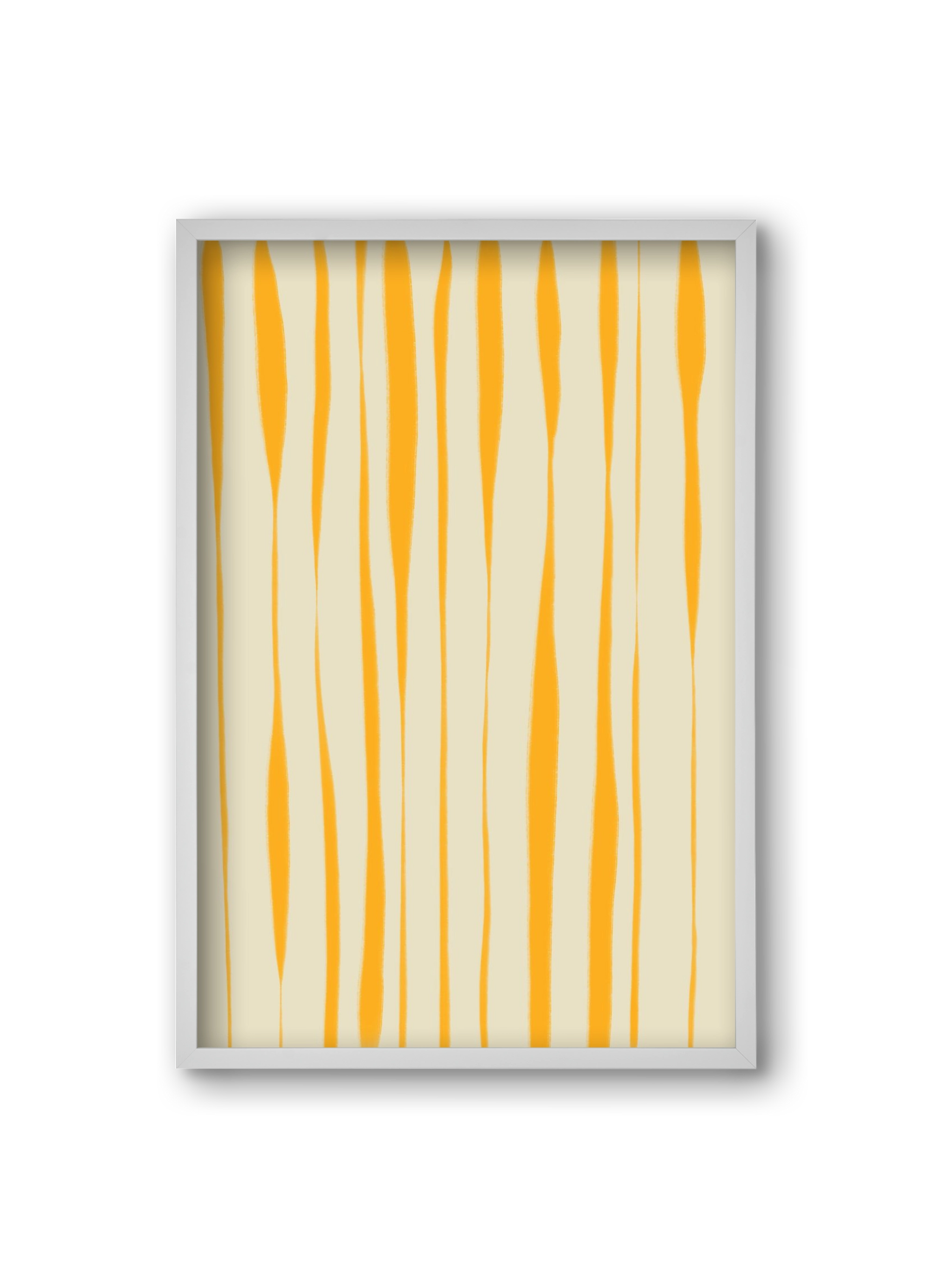 Yellow stripes , 20x30 cm (20x30 cm), Fehér keret