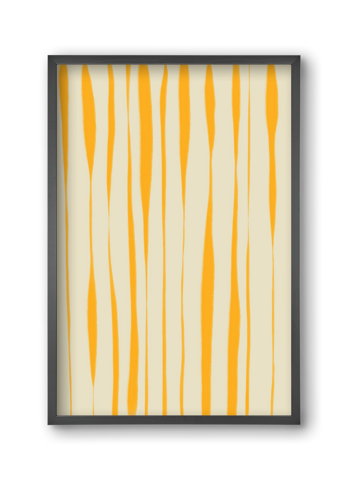 Yellow stripes , 30x45 cm (30x45 cm), Fekete keret