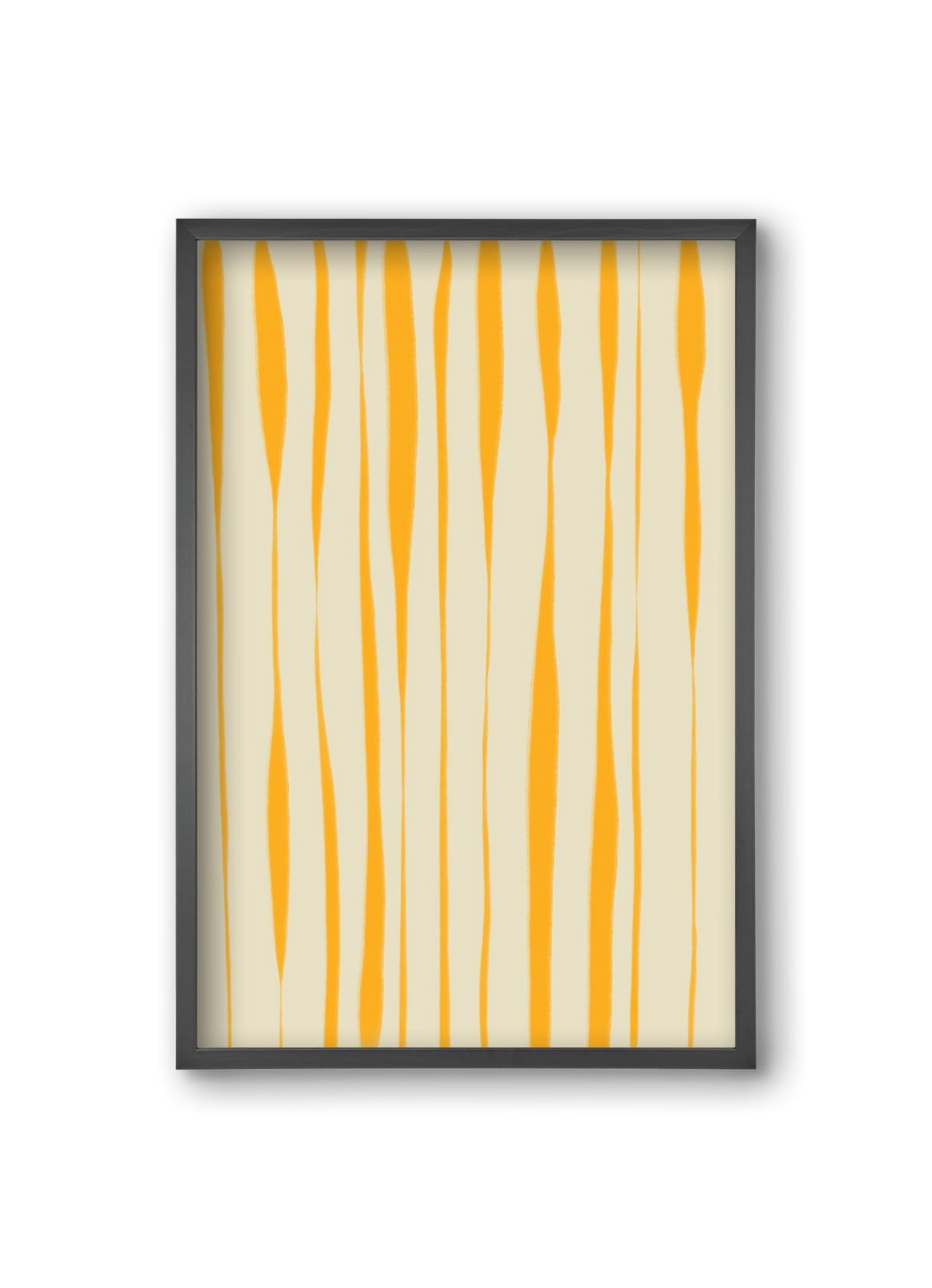 Yellow stripes , 20x30 cm (20x30 cm), Fekete keret