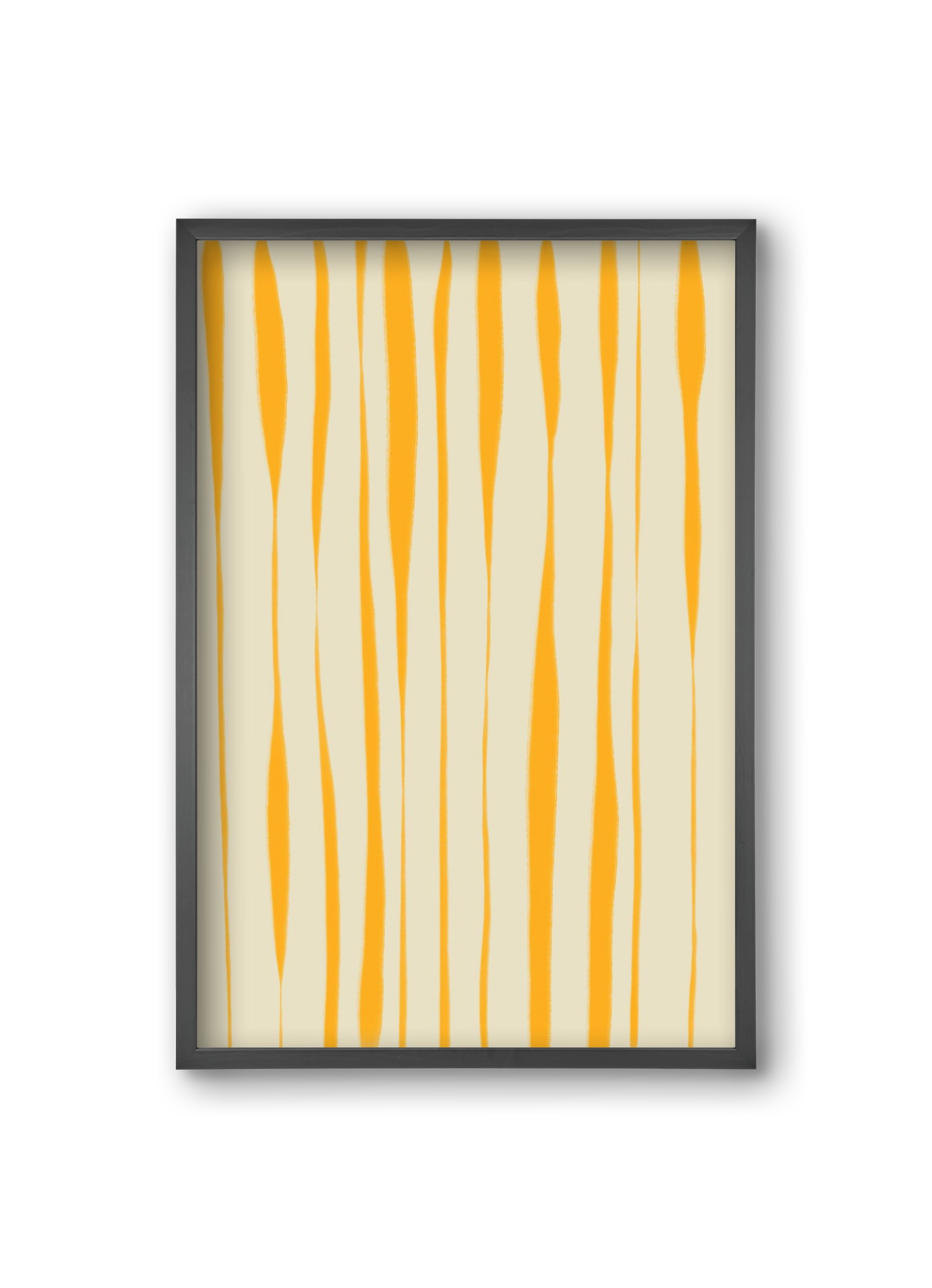 Yellow stripes , 20x30 cm (20x30 cm), Fekete keret