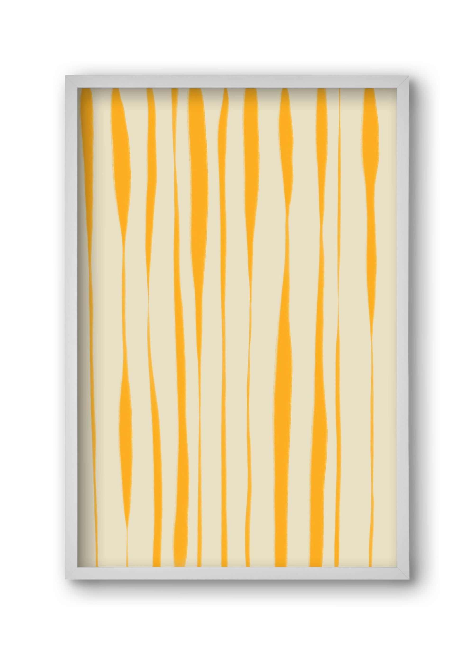 Yellow stripes , 30x45 cm (30x45 cm), Fehér keret