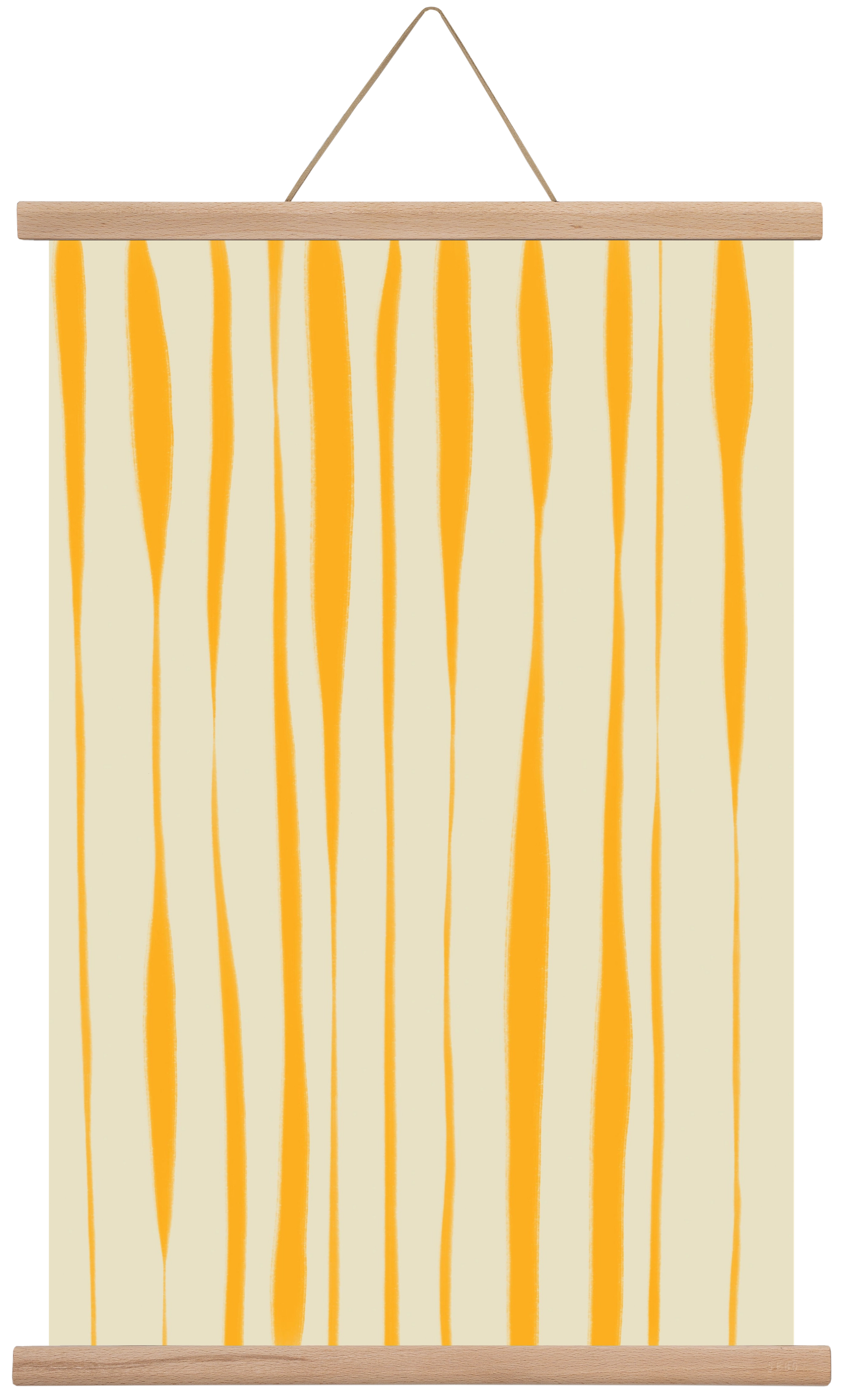 Yellow stripes , 40x60 cm (40x60 cm), Tölgy akasztó