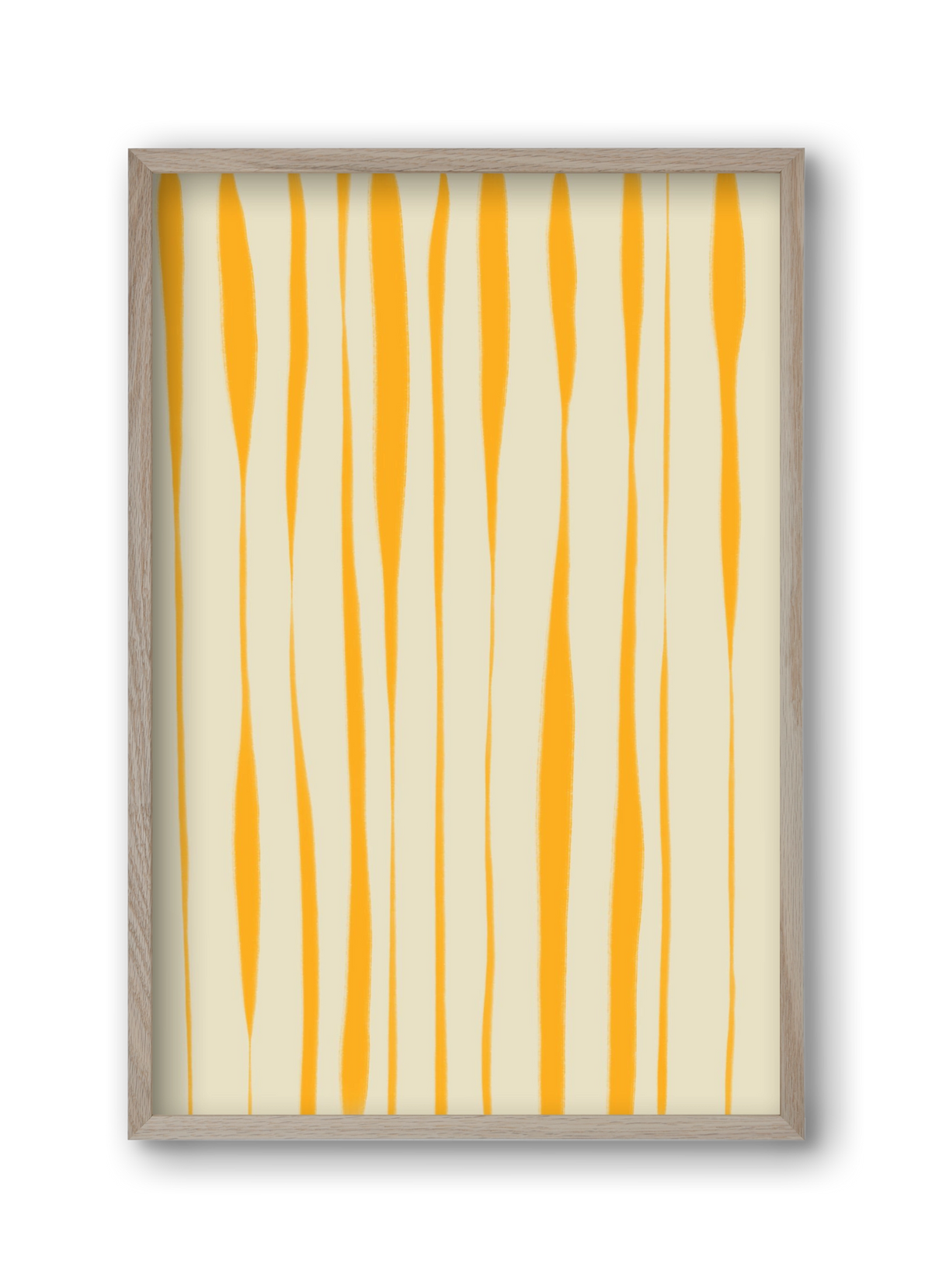 Yellow stripes , 30x45 cm (30x45 cm), Tölgy keret