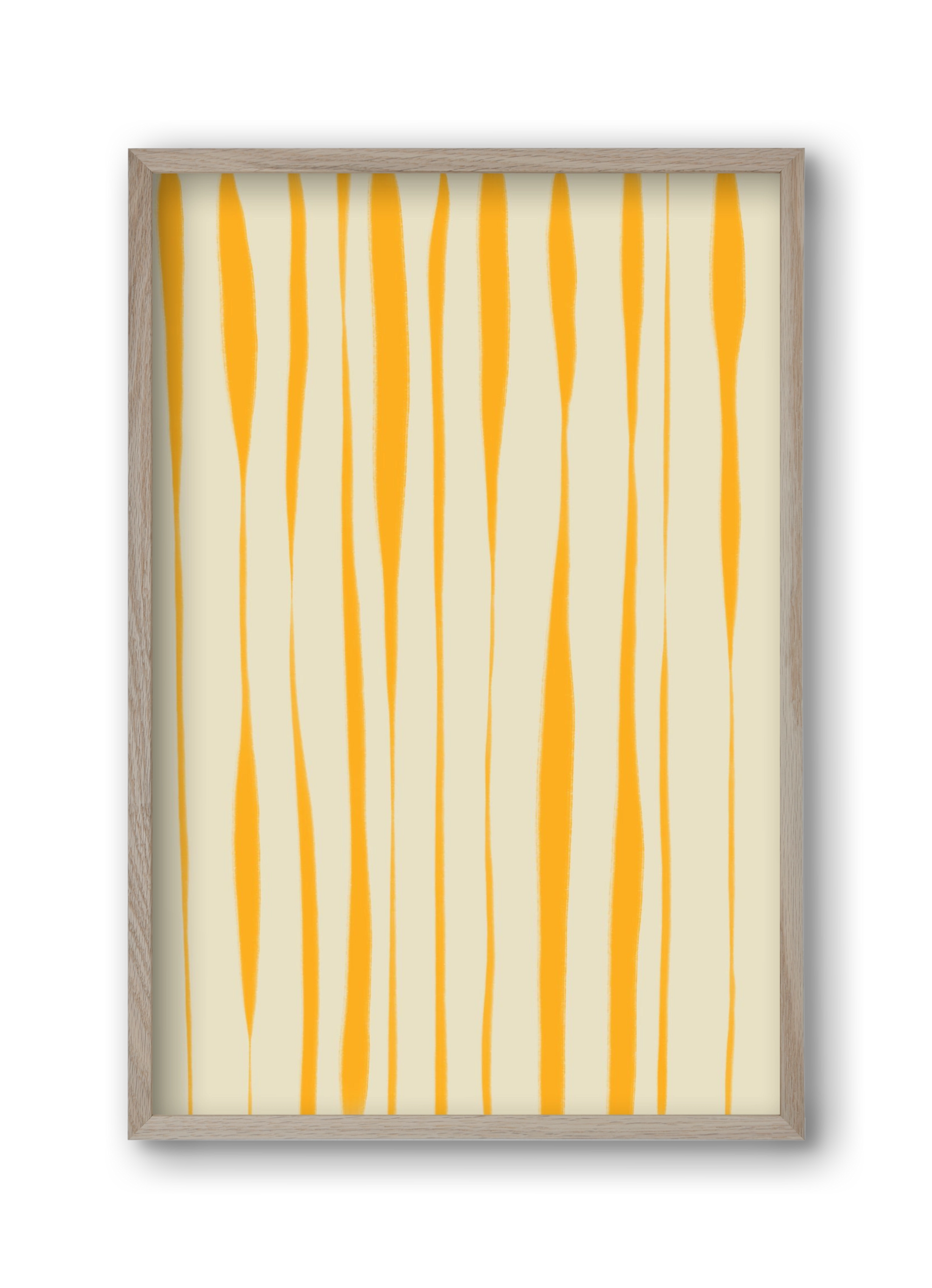Yellow stripes , 30x45 cm (30x45 cm), Tölgy keret