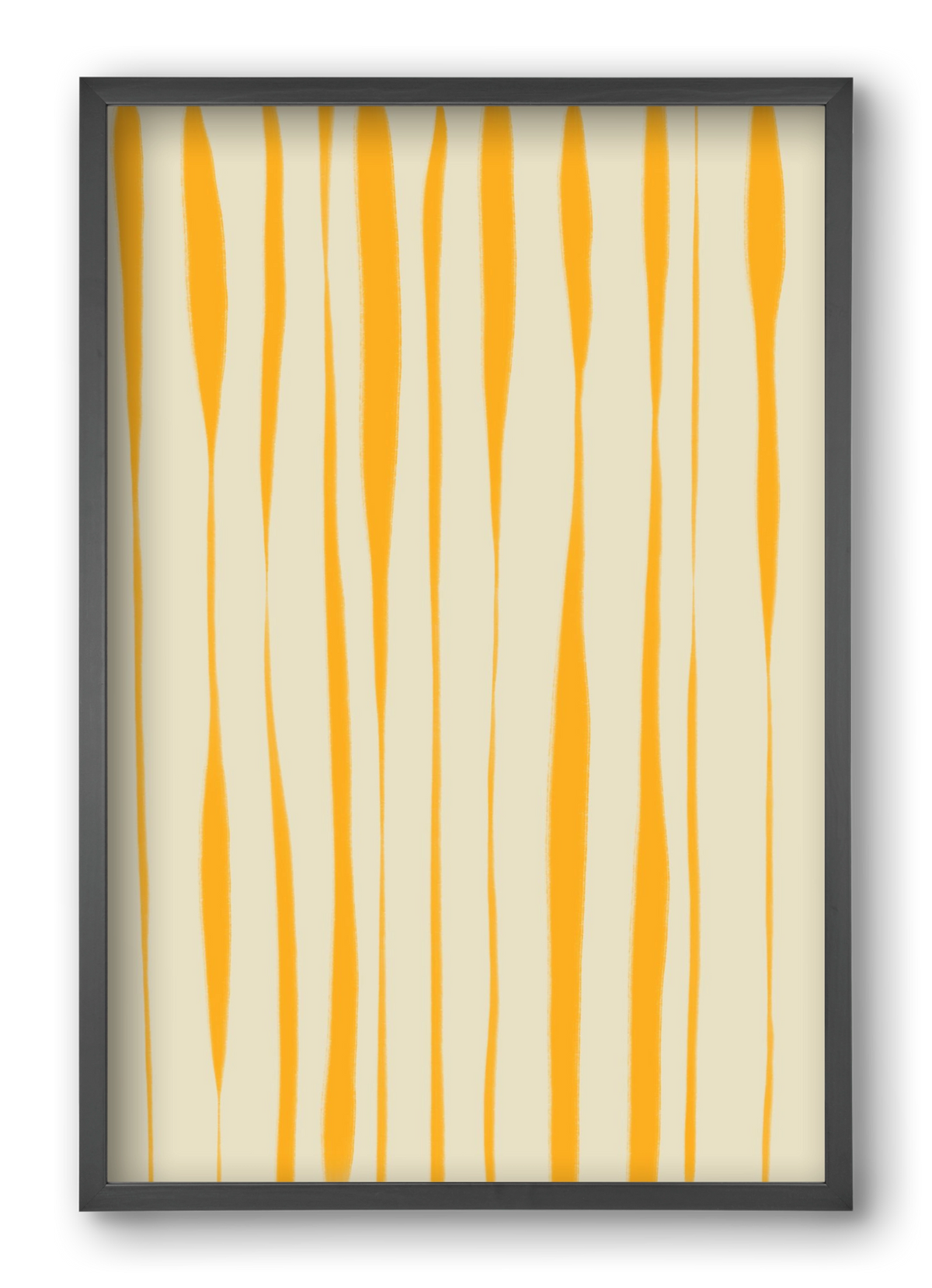 Yellow stripes , 40x60 cm (40x60 cm), Fekete keret