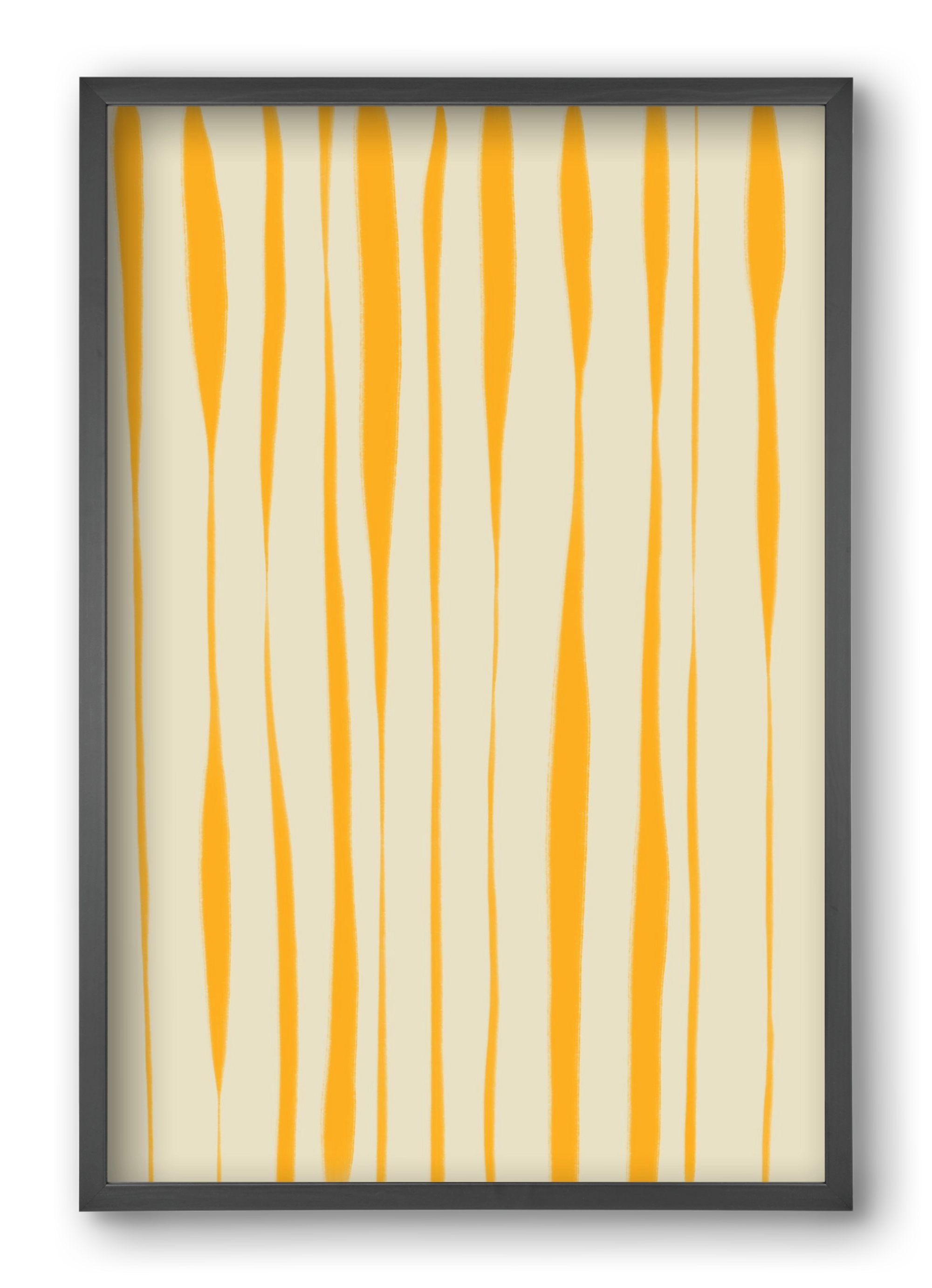 Yellow stripes , 40x60 cm (40x60 cm), Fekete keret