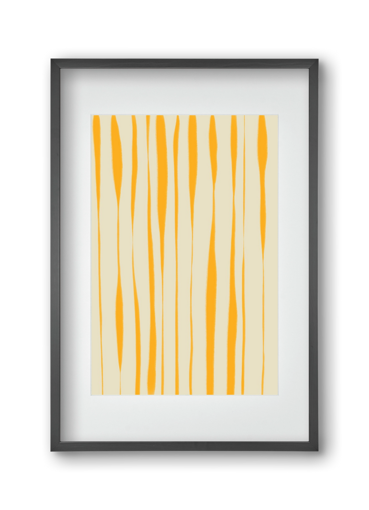 Yellow stripes , 30x45 cm (20x30 cm), Fekete keret, paszpartuval