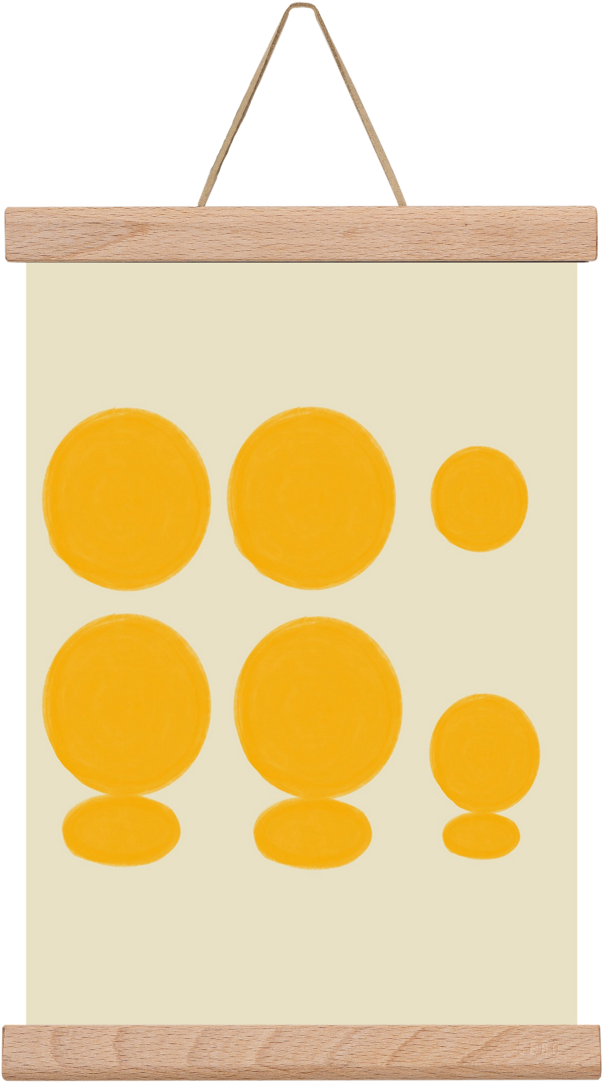 Yellow dots , 20x30 cm (20x30 cm), Tölgy akasztó