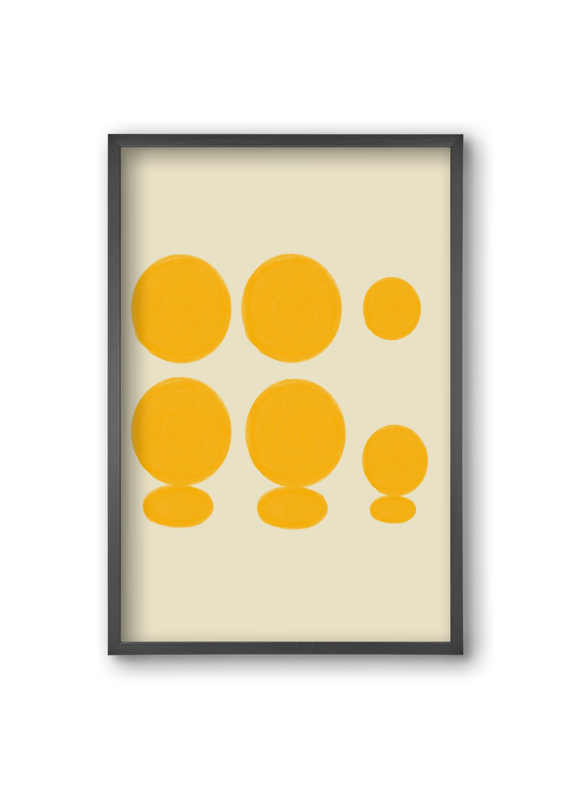 Yellow dots , 20x30 cm (20x30 cm), Fekete keret