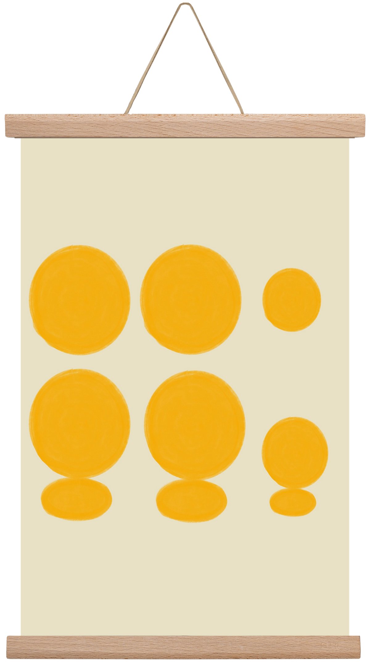 Yellow dots , 30x45 cm (30x45 cm), Tölgy akasztó