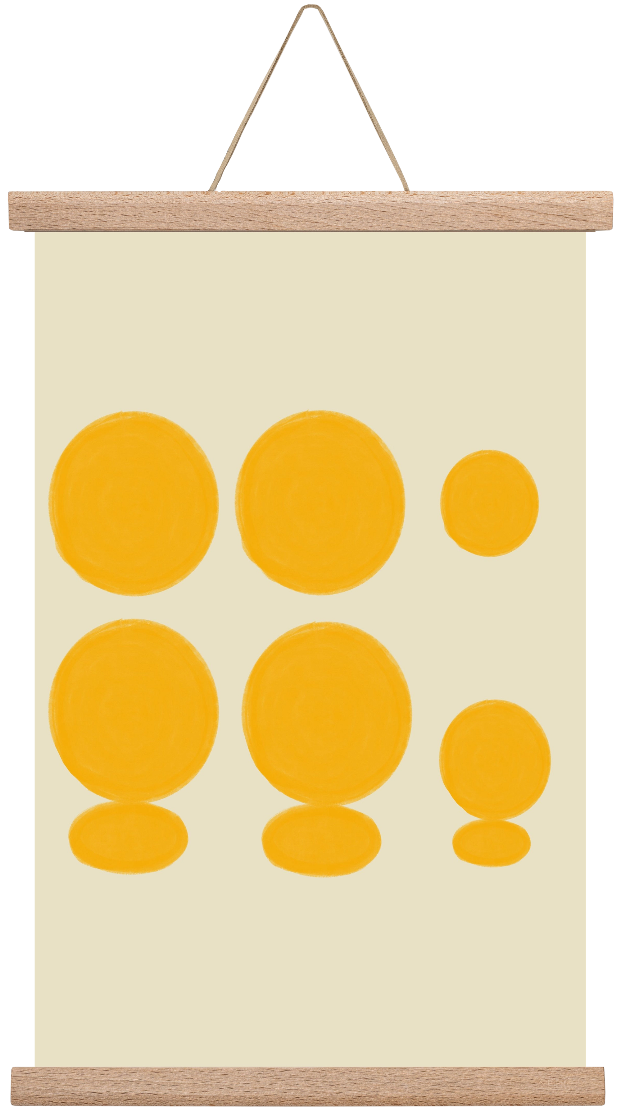 Yellow dots , 30x45 cm (30x45 cm), Tölgy akasztó