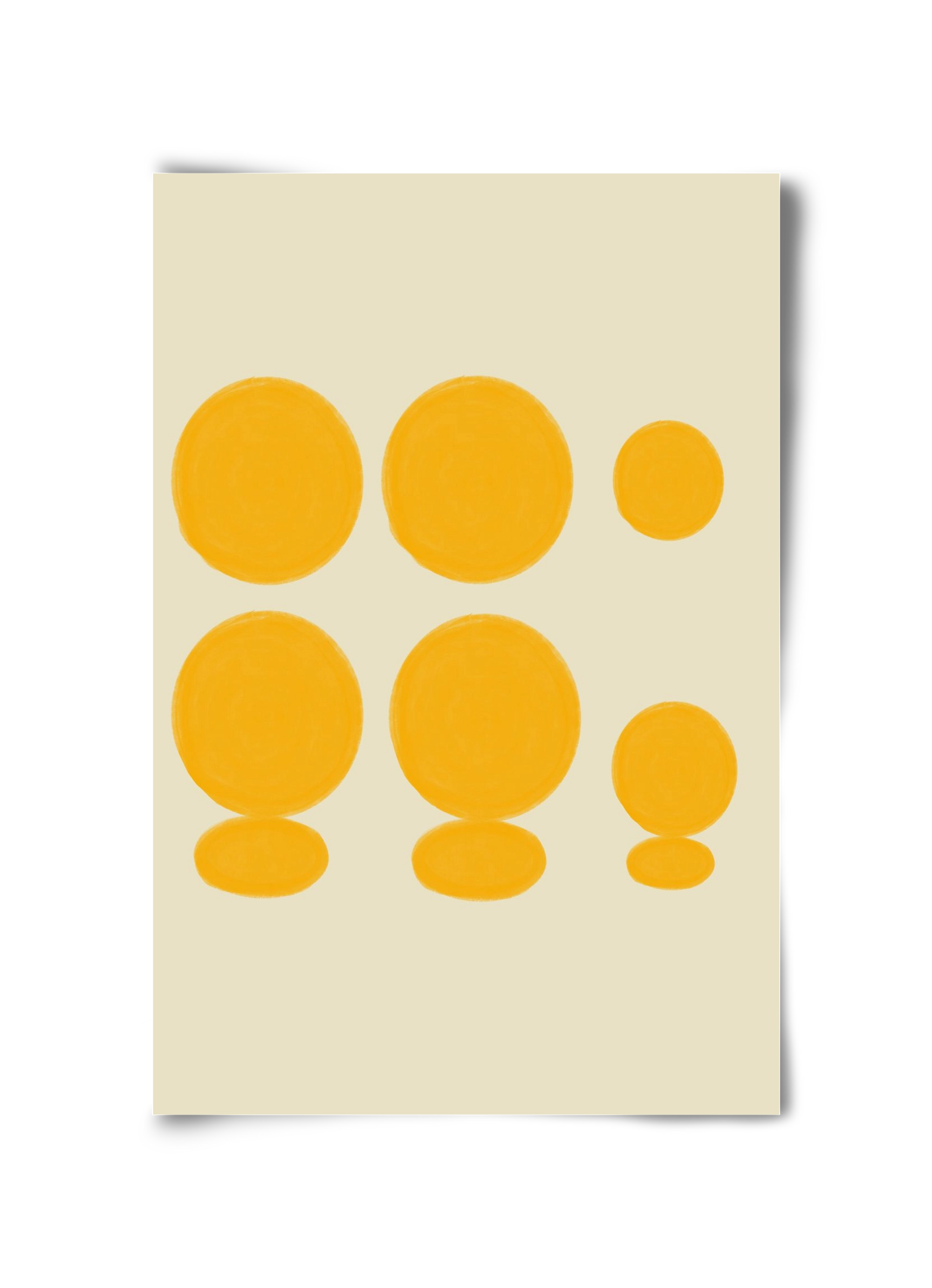 Yellow dots , 30x45 cm, Keret nélkül