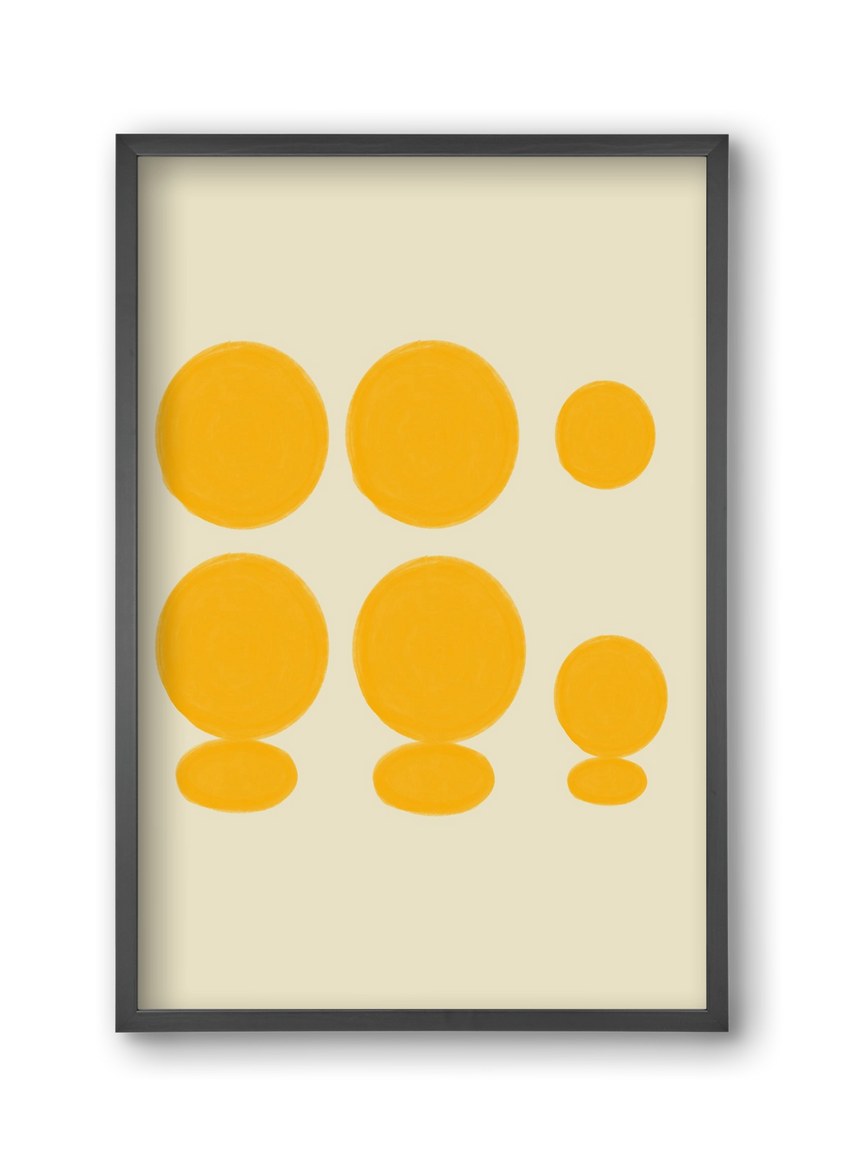 Yellow dots , 30x45 cm (30x45 cm), Fekete keret